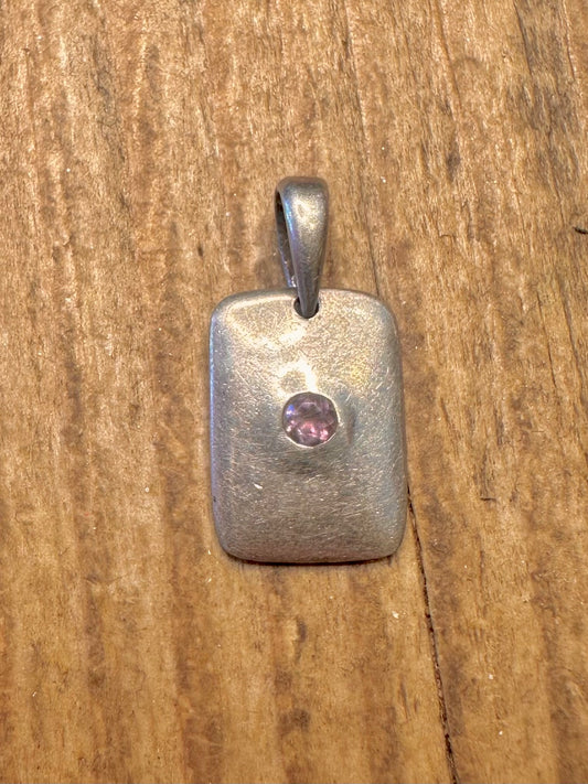 Amethystbarren-Anhänger aus 925er Sterlingsilber