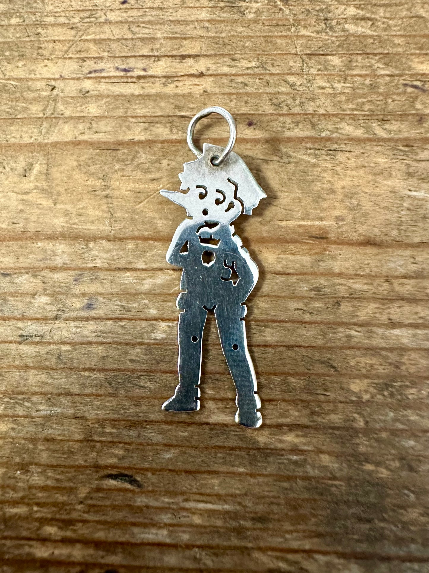 Vintage Character Figure 925 Silver Pendant