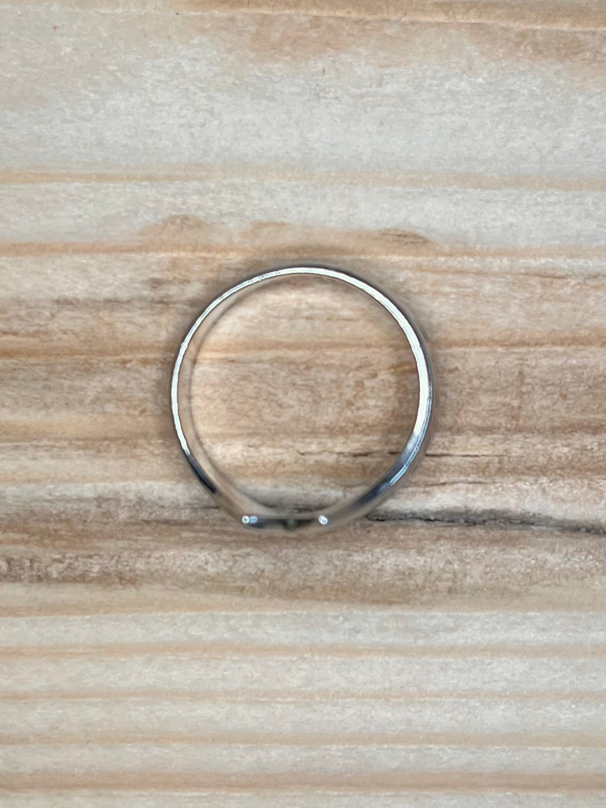 Swirly V-Shaped 925 Sterling Silver Size 9.25+S1/2 Ring