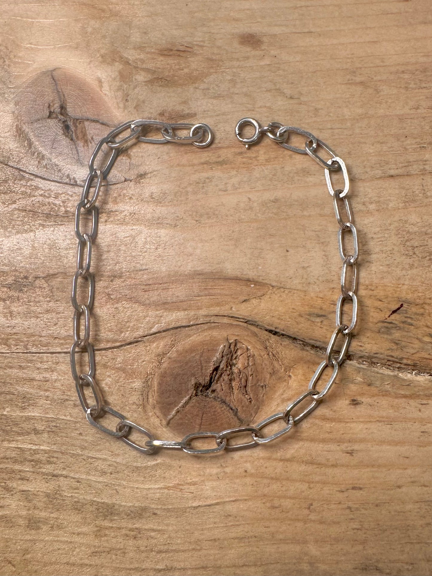 Vintage Oval Link 925 Silver 8 inch Bracelet