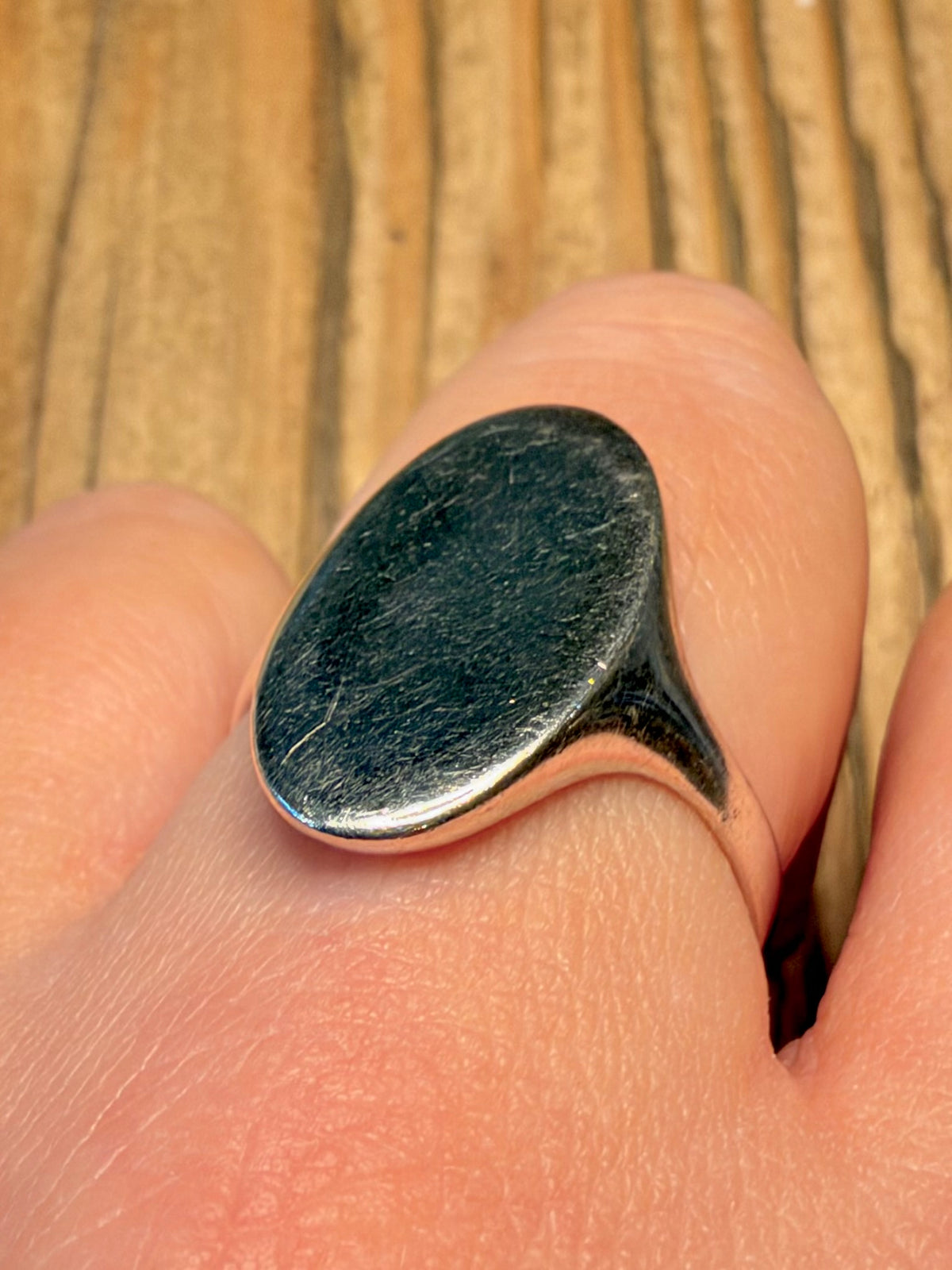 Oval Signet 925 Sterling Silver Size X Ring