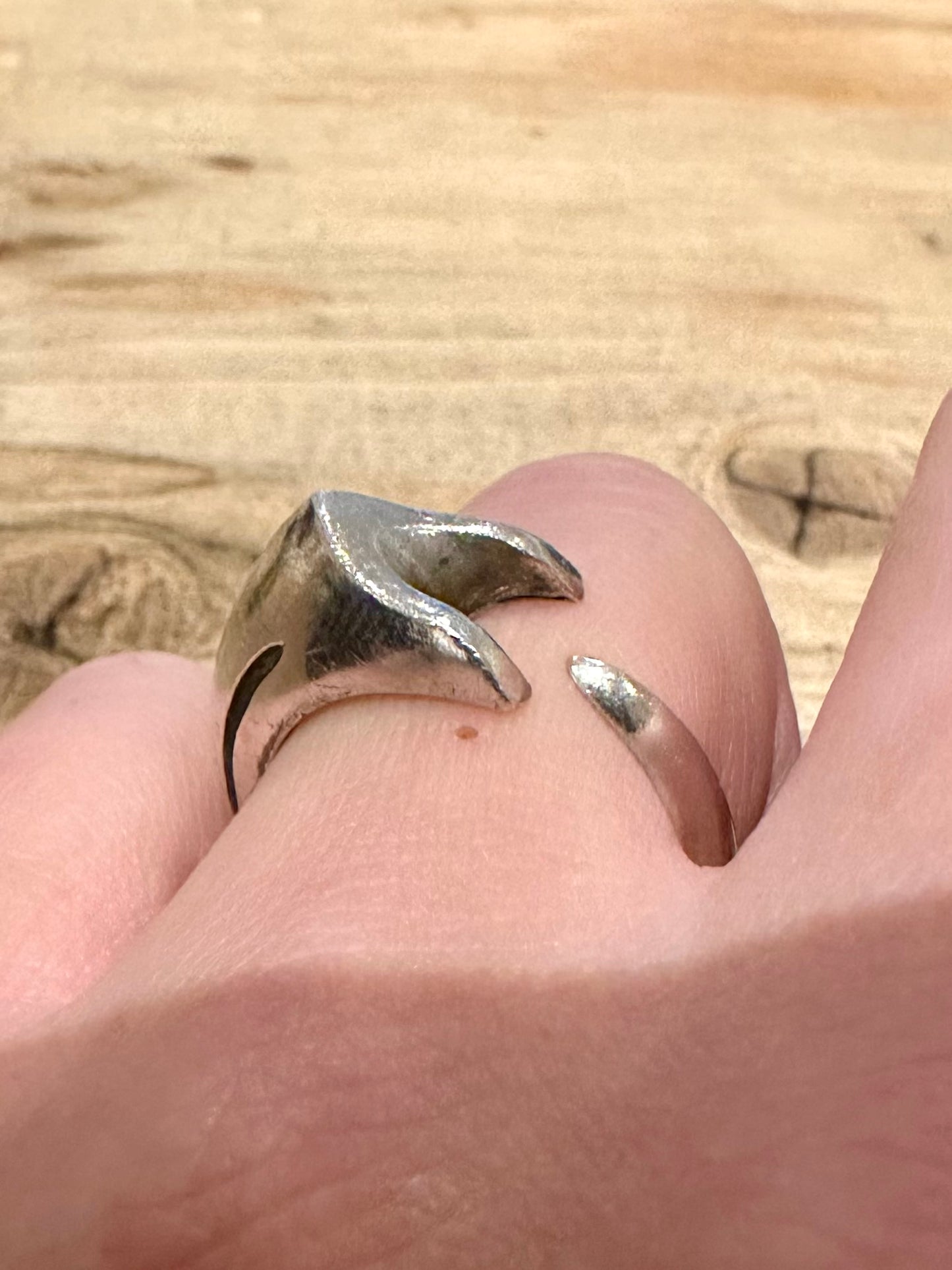 Abstract Talon Claw 925 Silver Hallmarked Size Q Ring