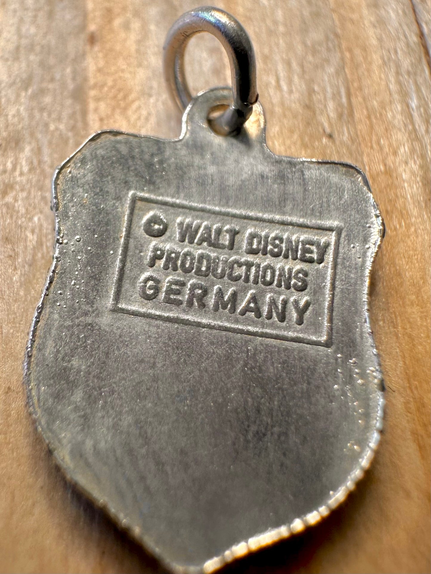 Rare Vintage Enamel Disneyland Crest 925 Silver Pendant