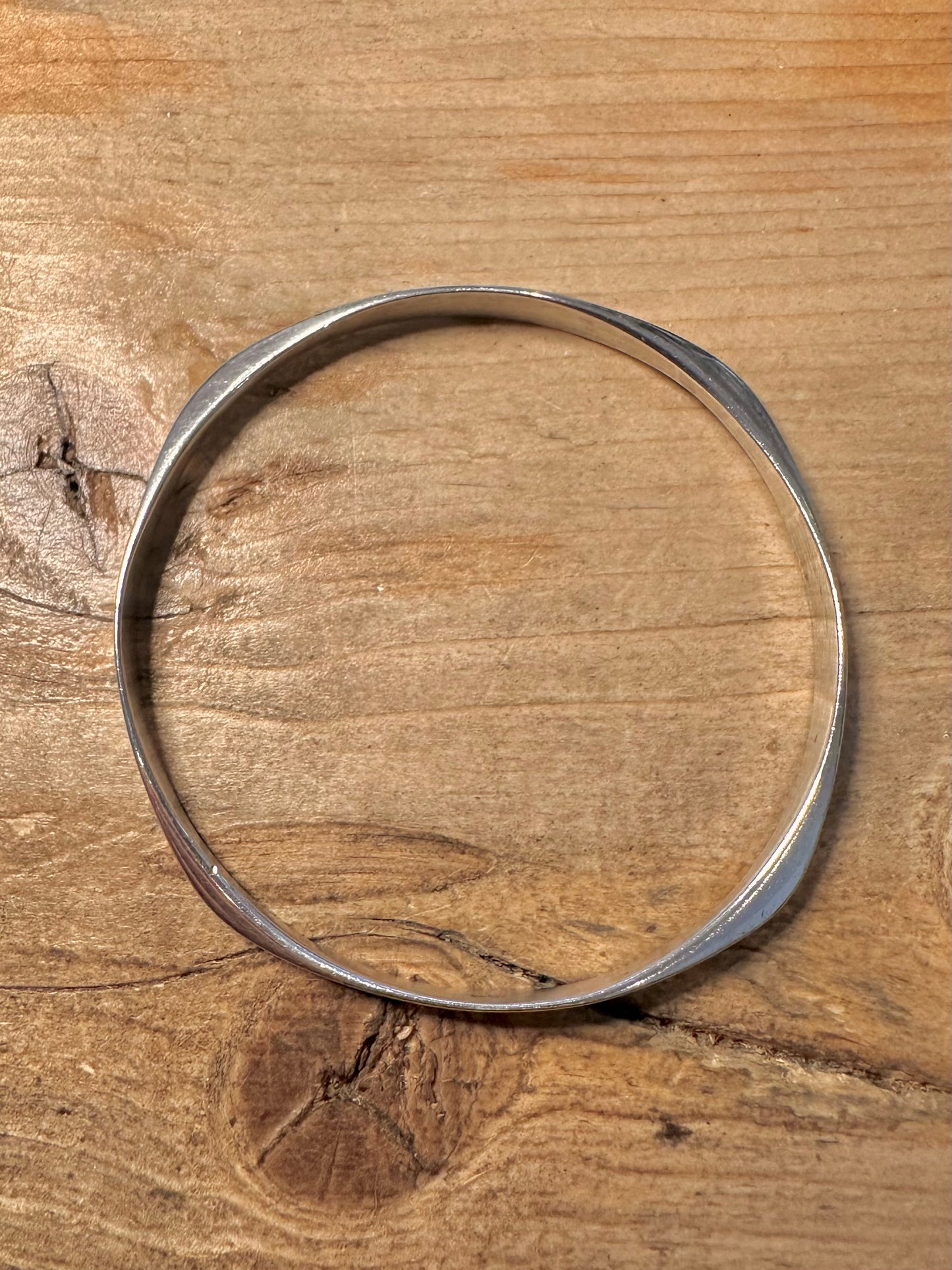 Abstract Shaped 925 Silver Bangle