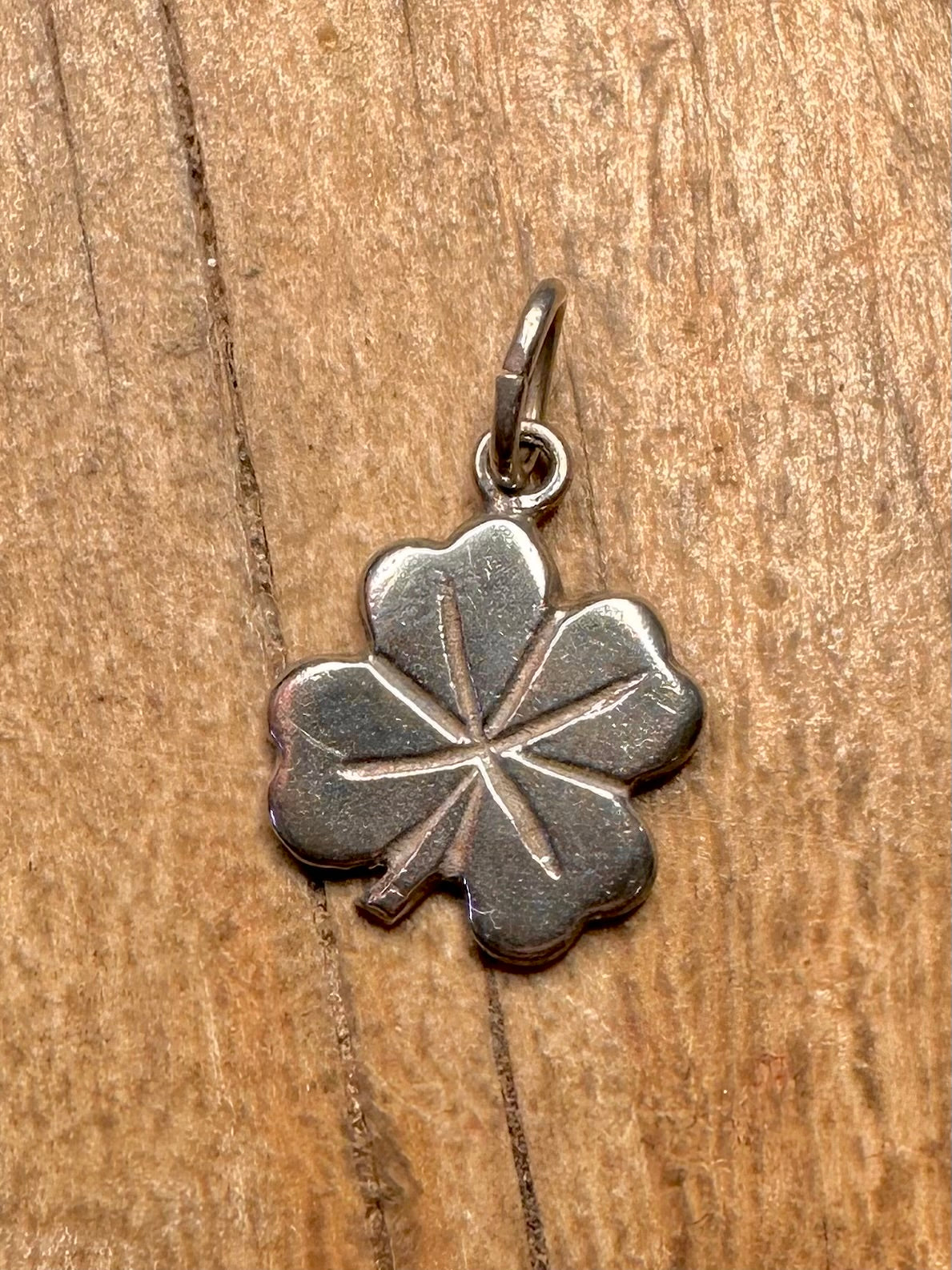 Vintage Four Leaf Clover 925 Sterling Silver Pendant