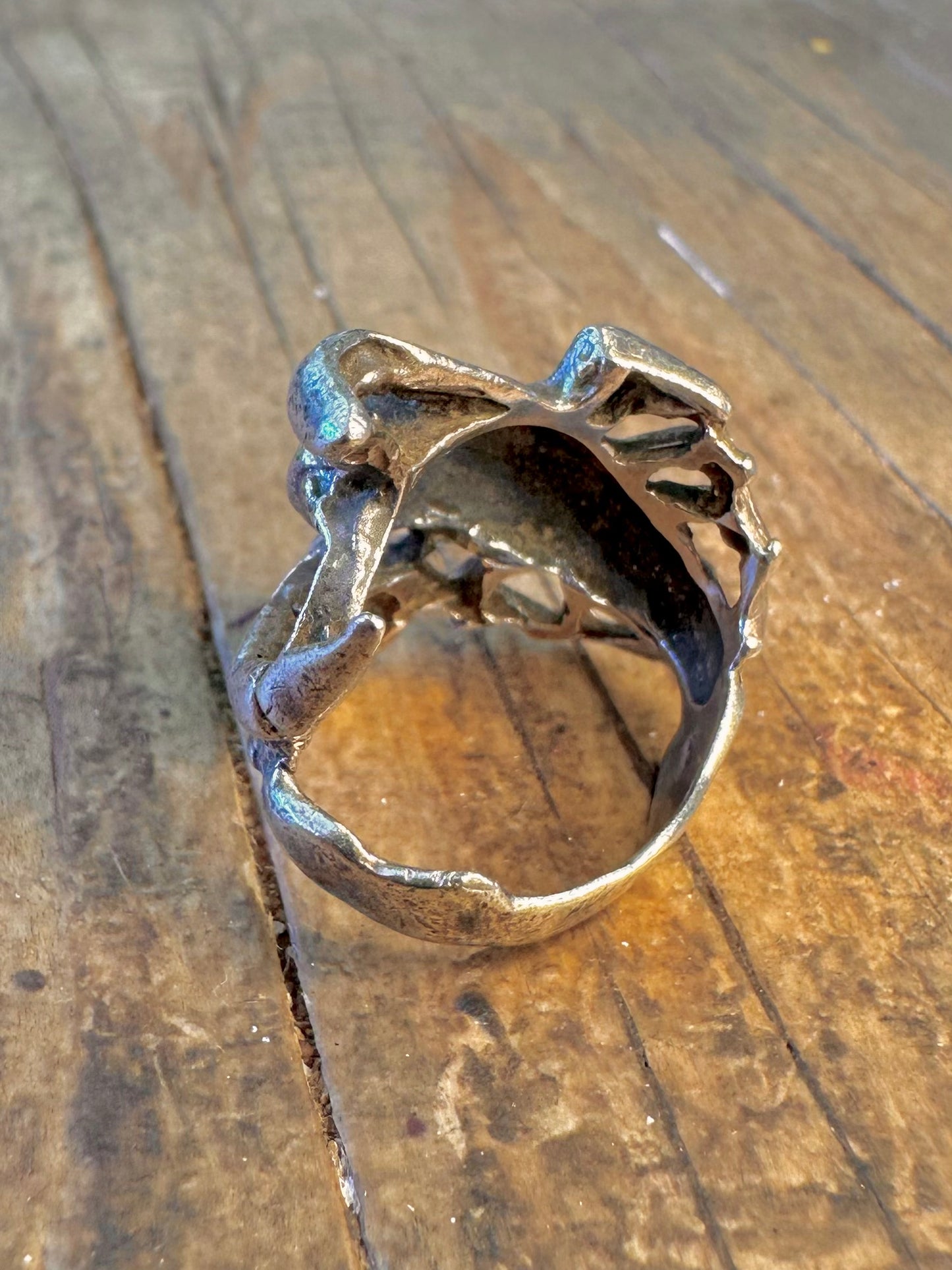 Scorpion Overlapping 925 Sterling Silver Size G1/2 Ring