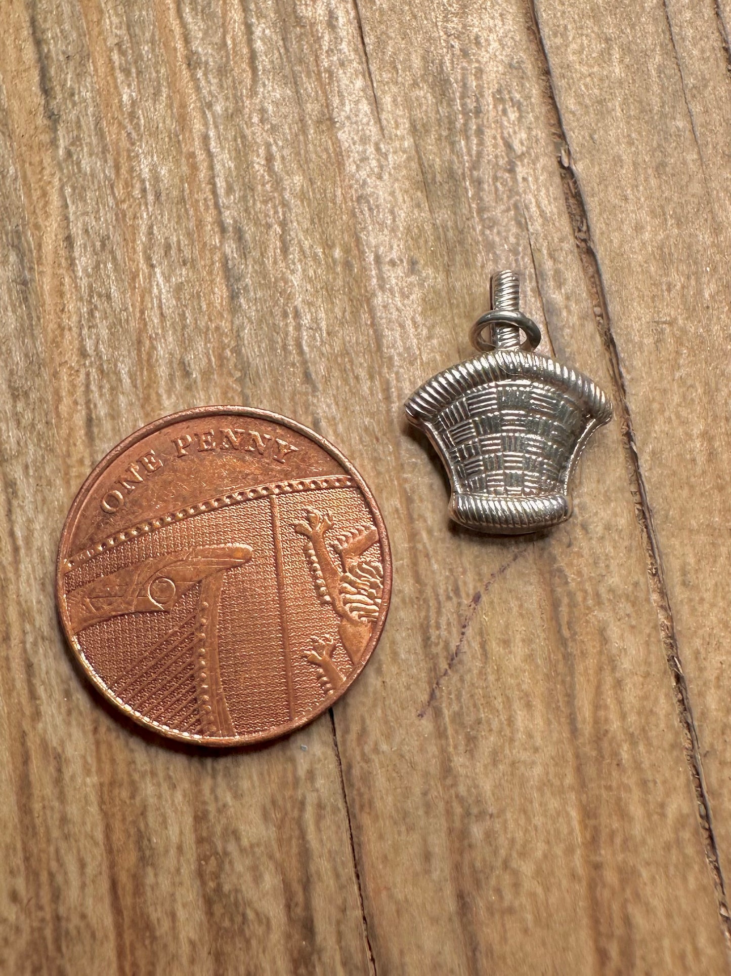 Vintage 1960’s Enamel Flower 925 Sterling Silver Charm Pendant