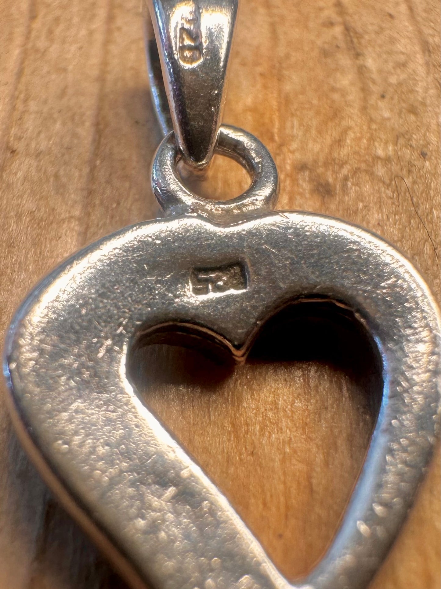 Mother of Pearl Heart 925 Sterling Silver Pendant
