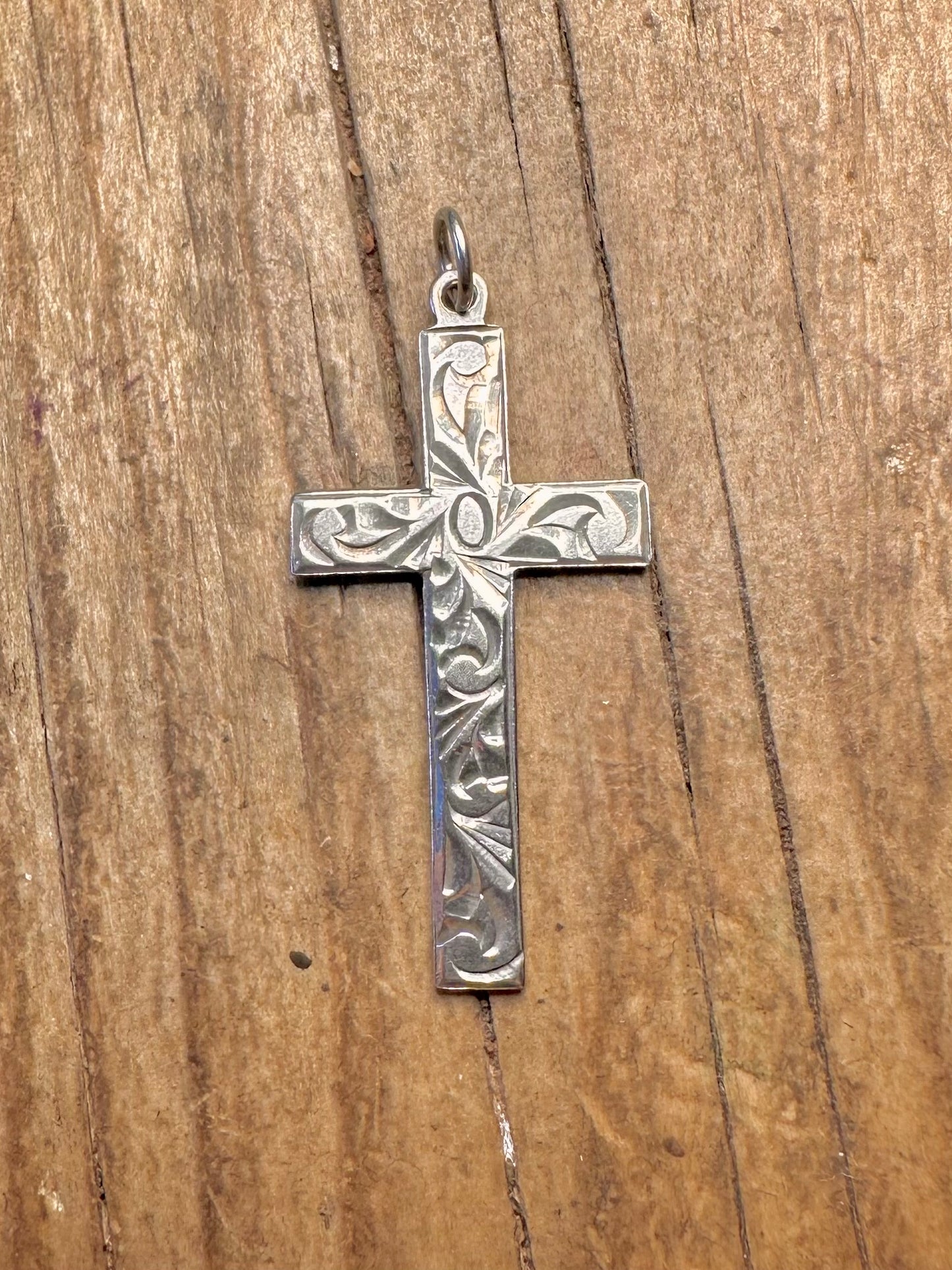Cross 1977 Engraved 925 Sterling Silver Pendant
