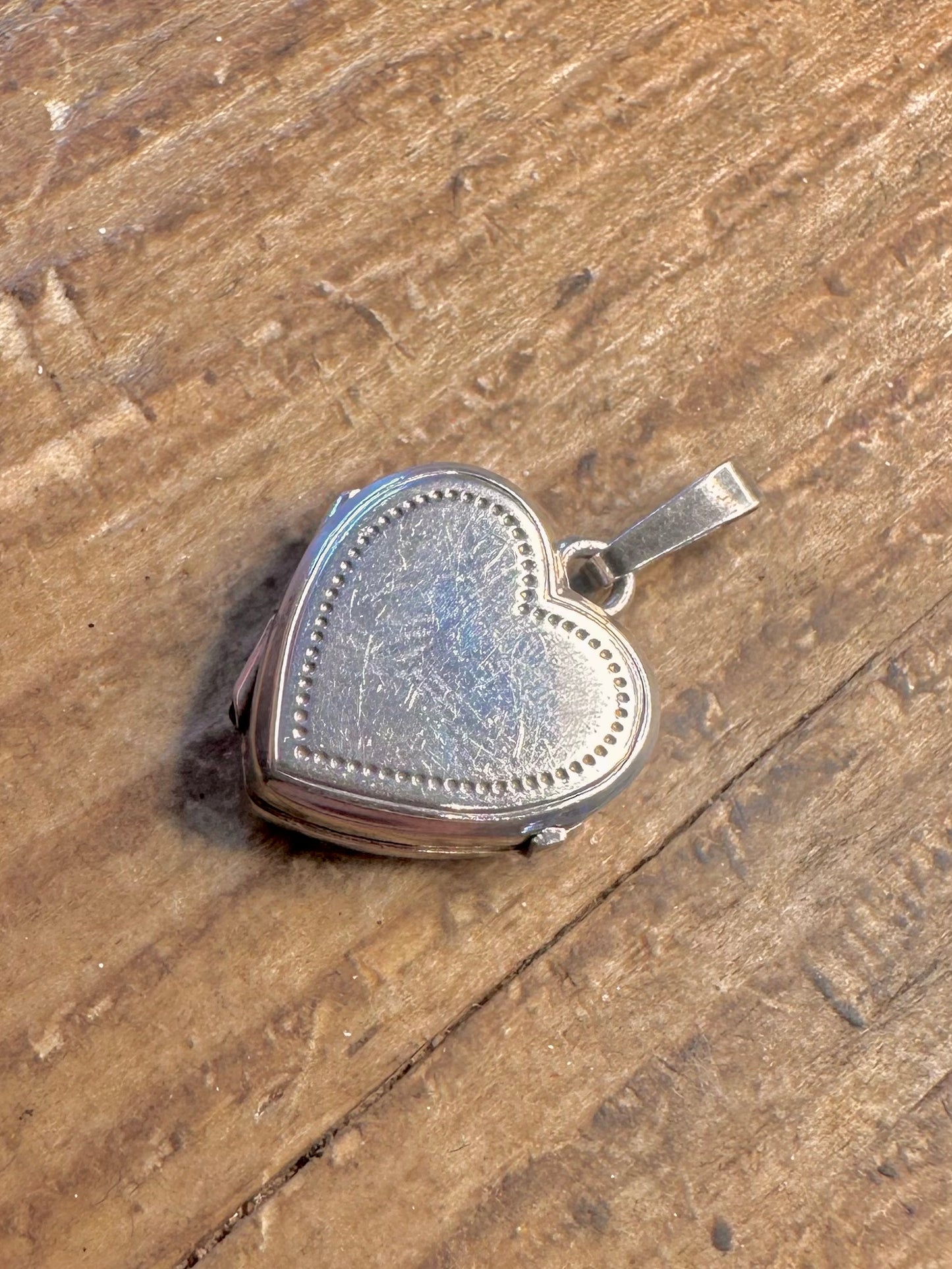Heart Engraved Locket 925 Sterling Silver Pendant