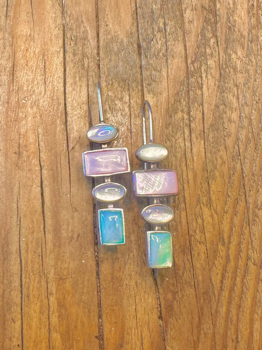 Mother of Pearl Assorted Shapes 925 Sterling Silver Earrings