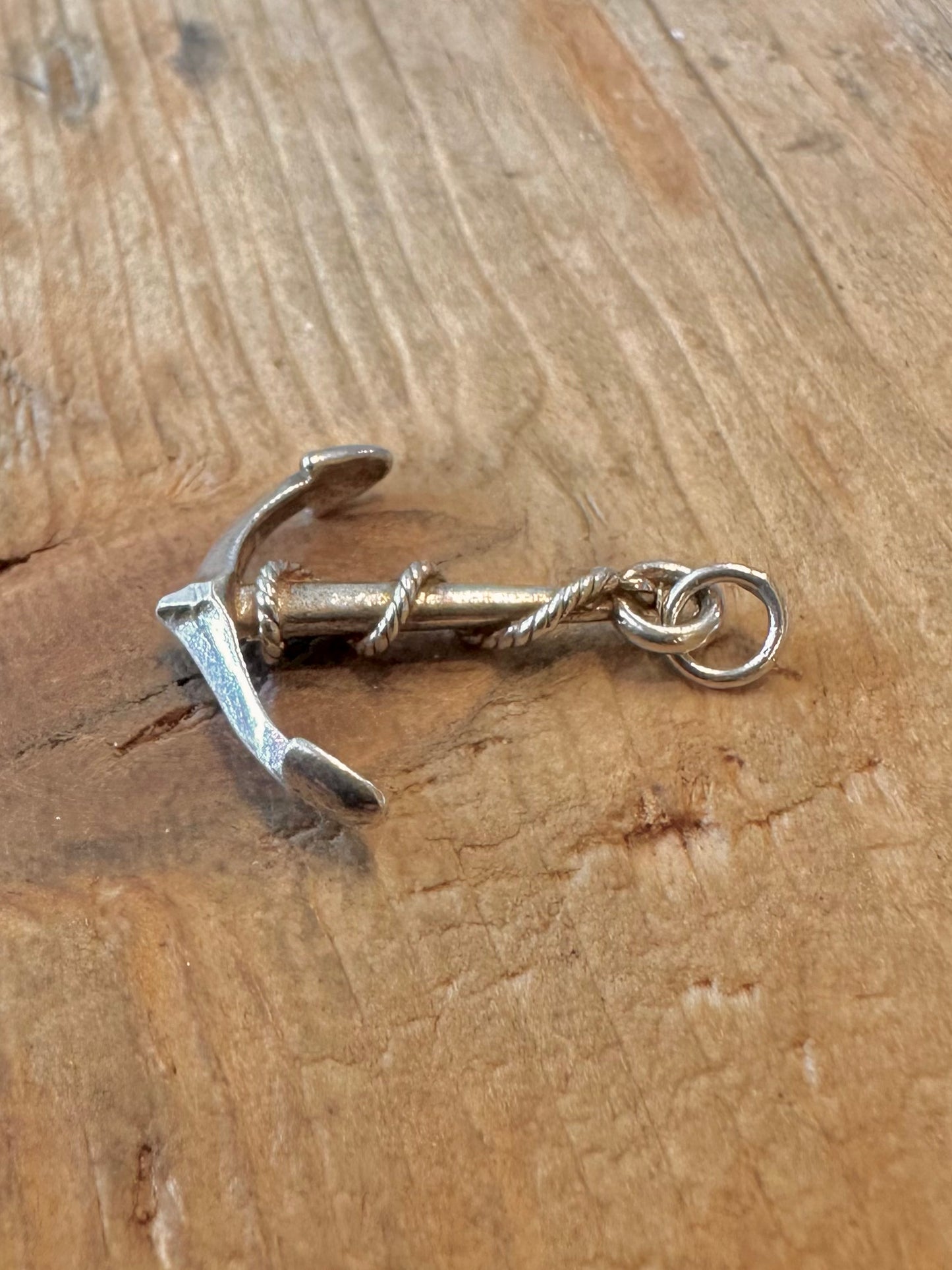 Anchor Rope Wrapped Around 925 Sterling Silver Pendant