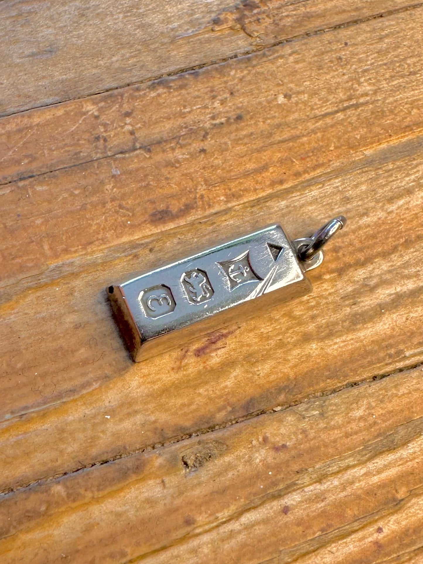 Ingot 1979 Birmingham 925 Sterling Silver Pendant