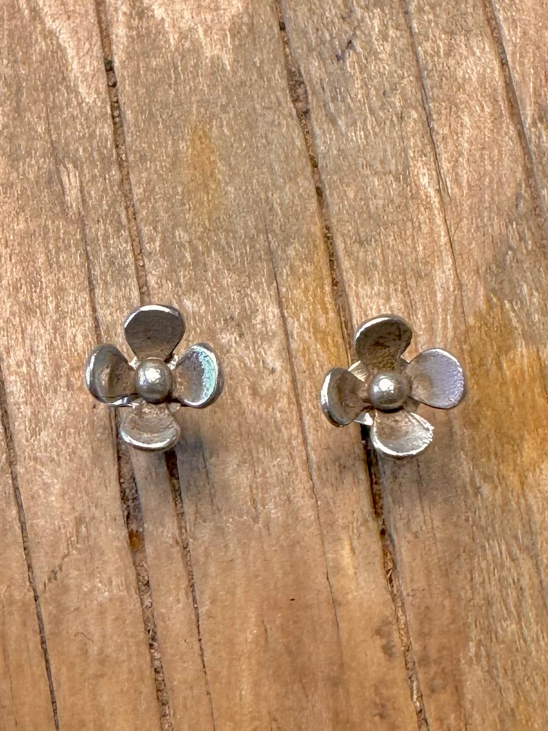 Vintage Blumenstecker Ohrringe aus 925er Sterlingsilber