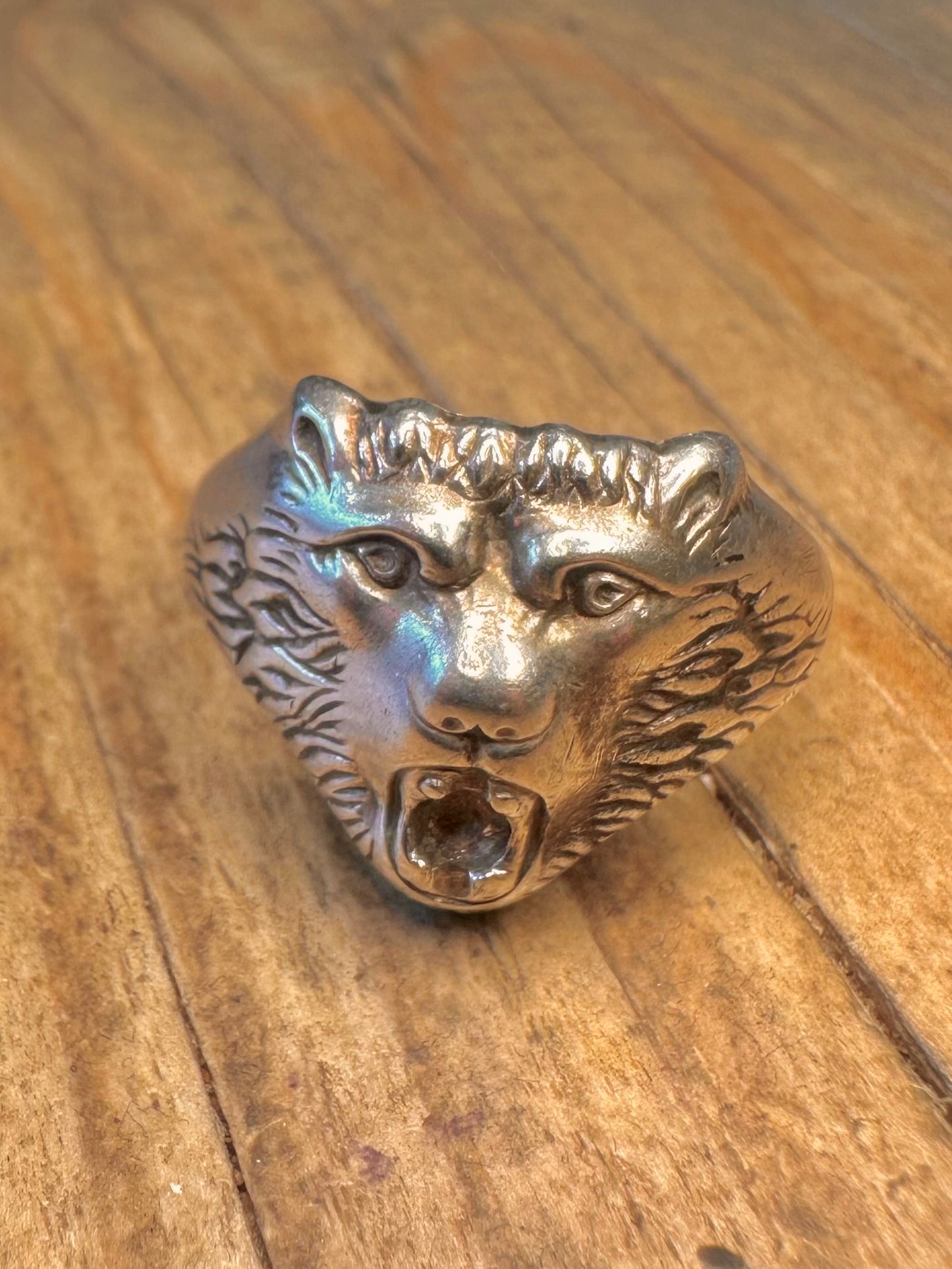 Tierkopf 835er Silber Größe V Ring