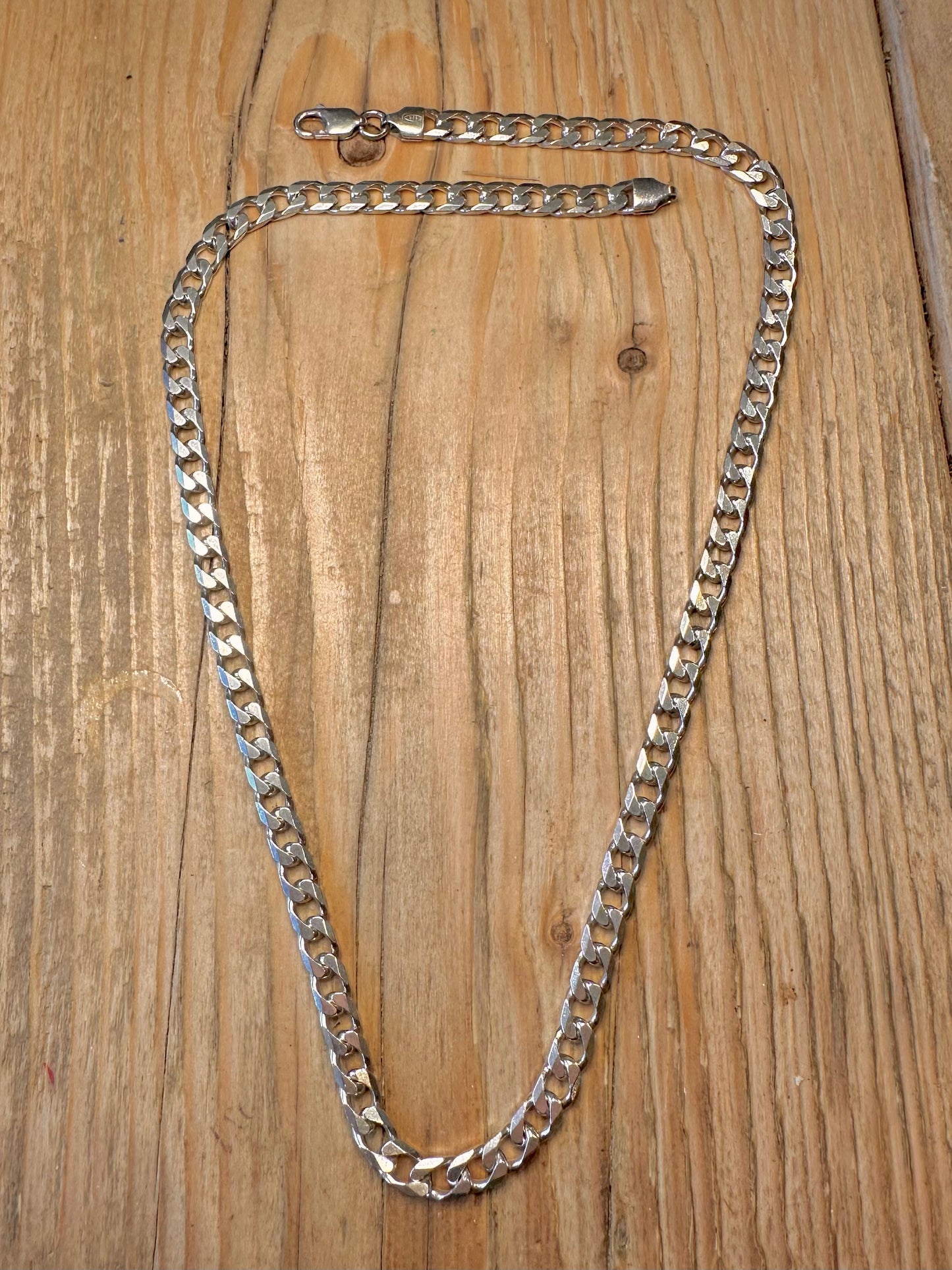 Curb Chain 925 Sterling Silver 19.75 inch Necklace