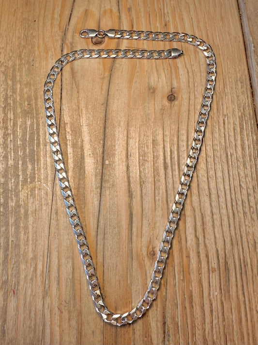 Curb Chain 925 Sterling Silver 19.75 inch Necklace