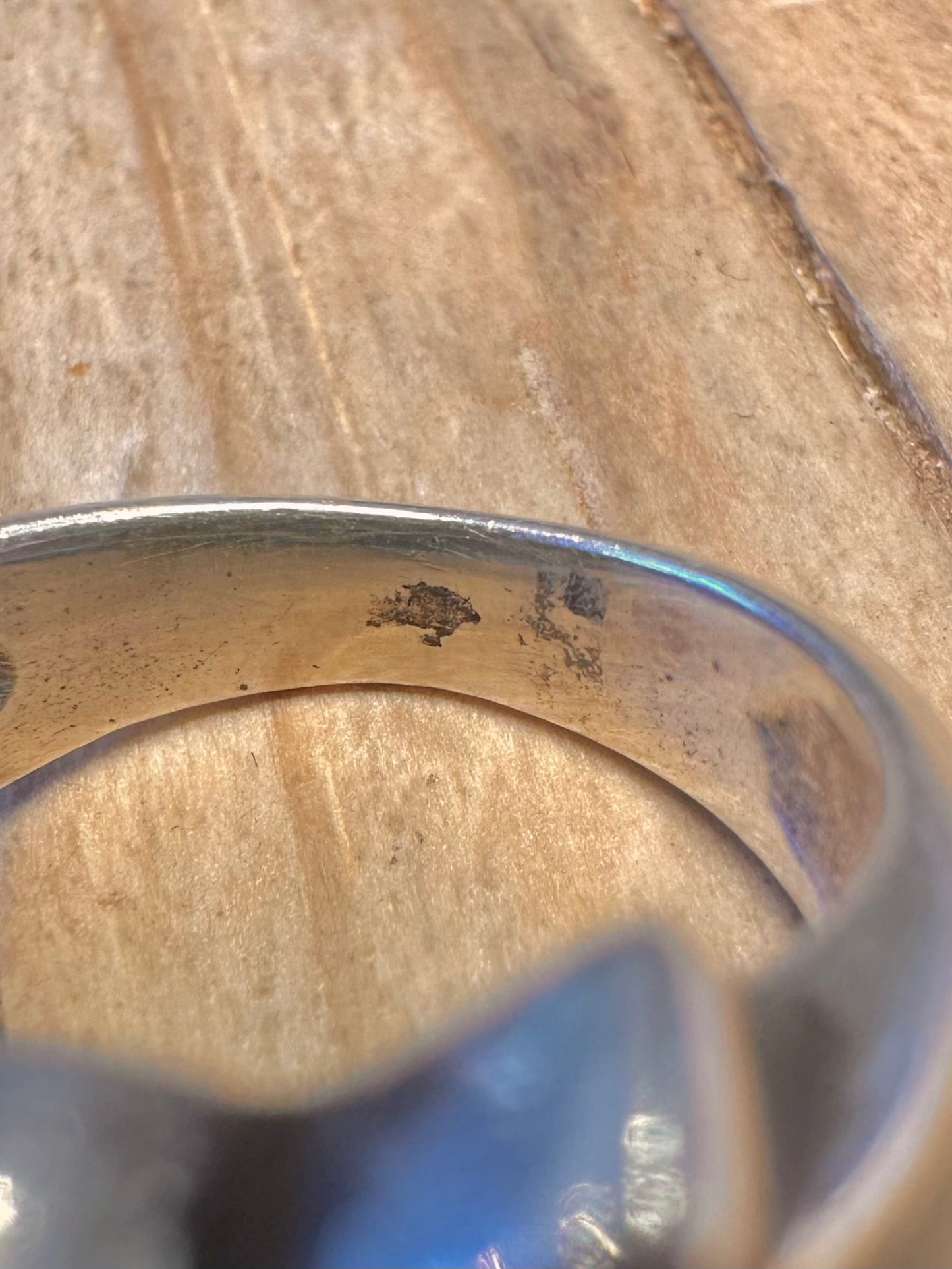 Abstract Amber 925 Sterling Silver Size M1/2 Ring