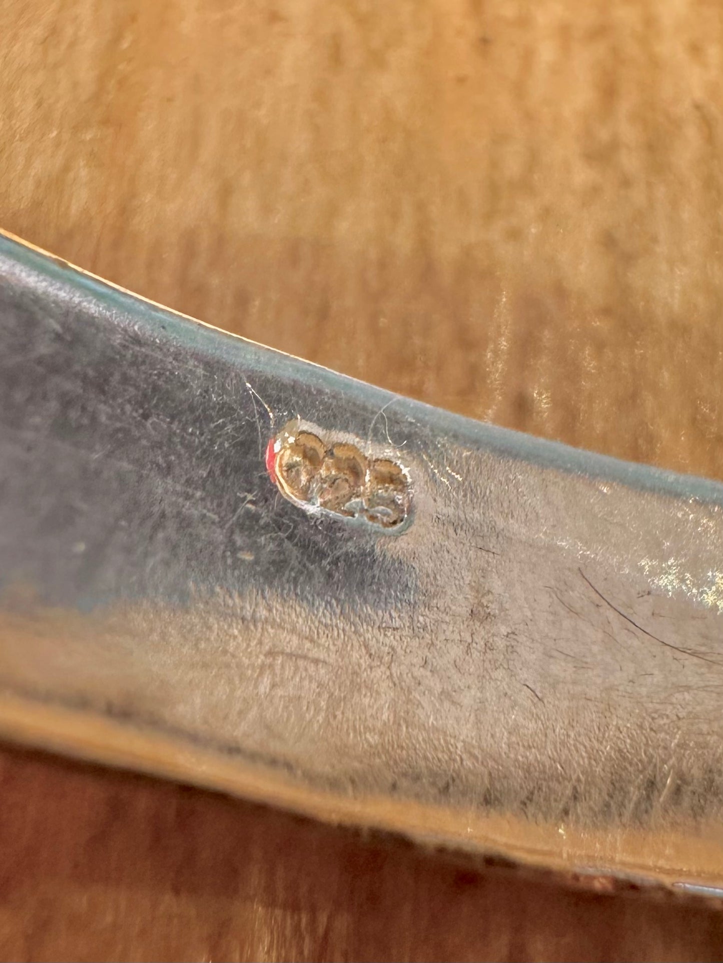 Vintage Moonstone Swirl 925 Sterling Silver Cuff Bangle