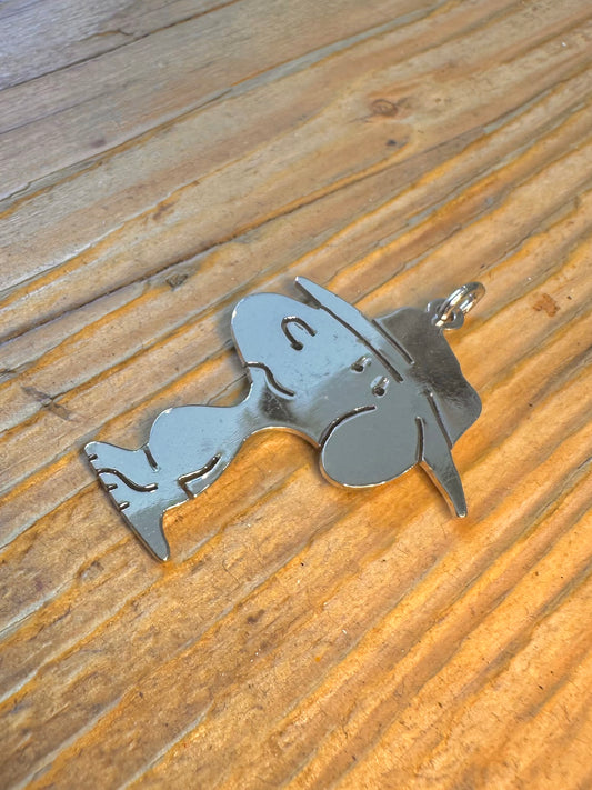Peanuts Snoopy Cowboy Hat 800 Silver Pendant