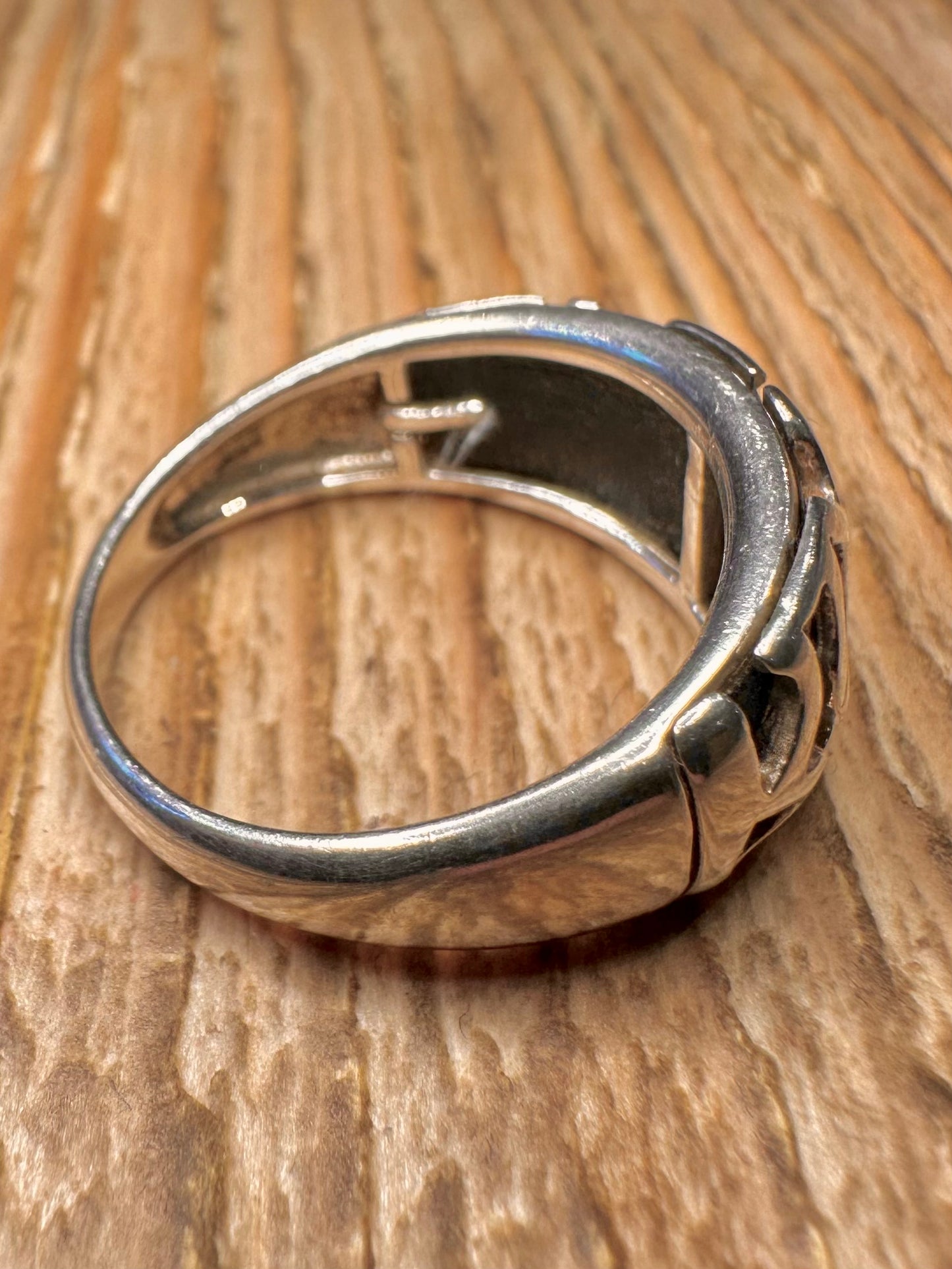 Abstract Flame Style 925 Sterling Silver Size U Ring