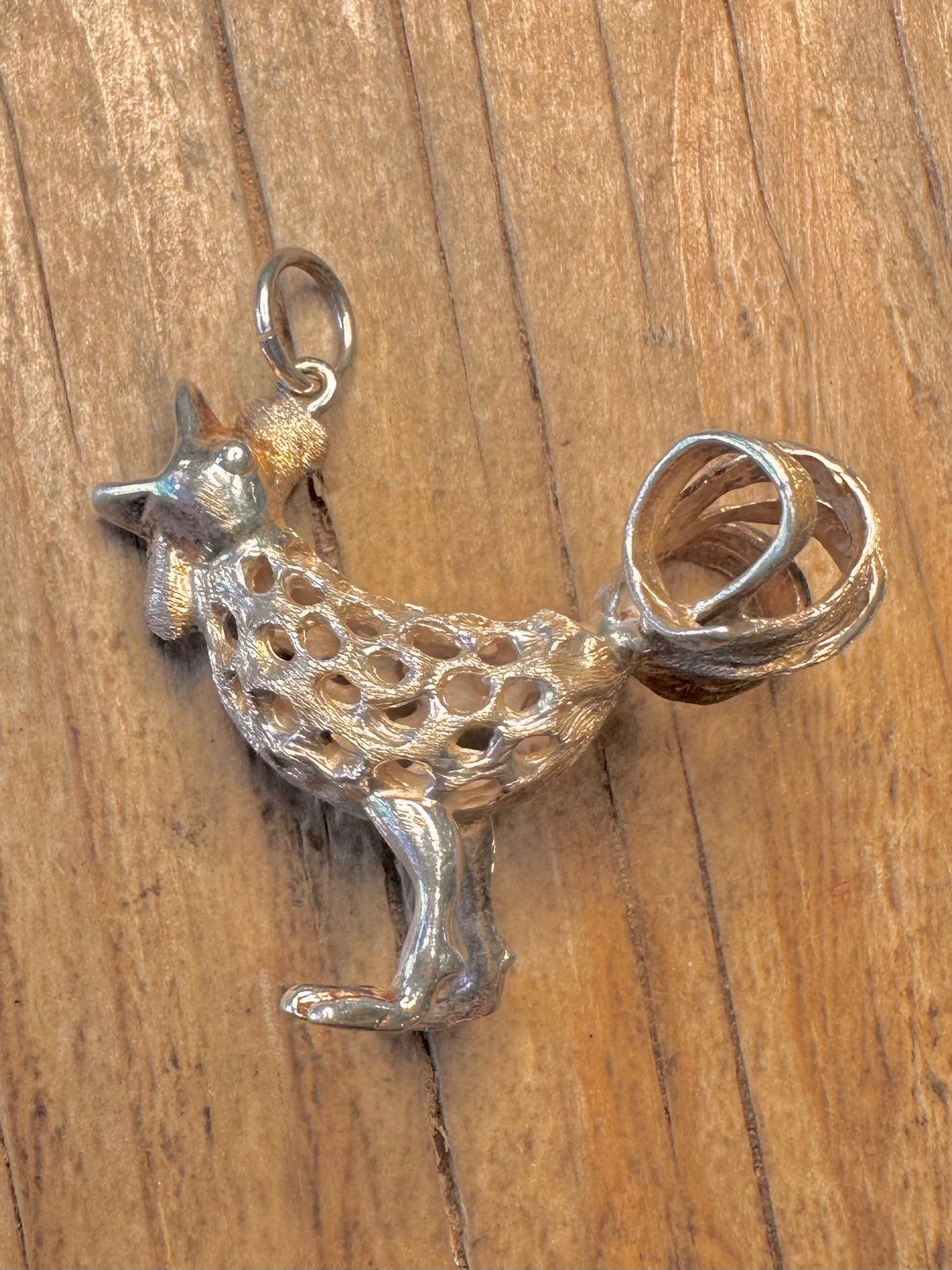 Vintage 1975 Rooster 925 Sterling Silver Pendant
