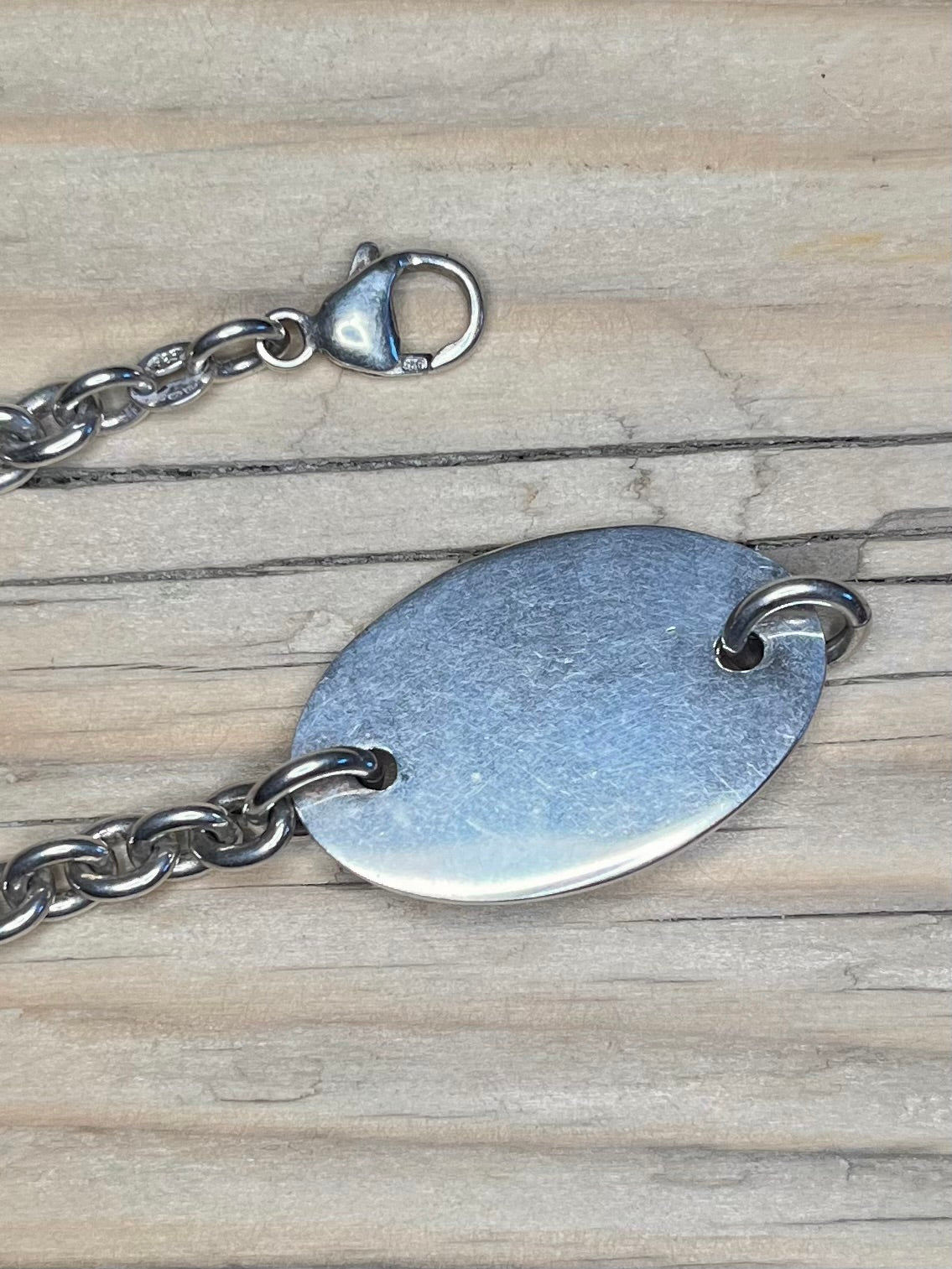 Oval Disk Belcher Link 925 Sterling Silver 20 Inch Necklace