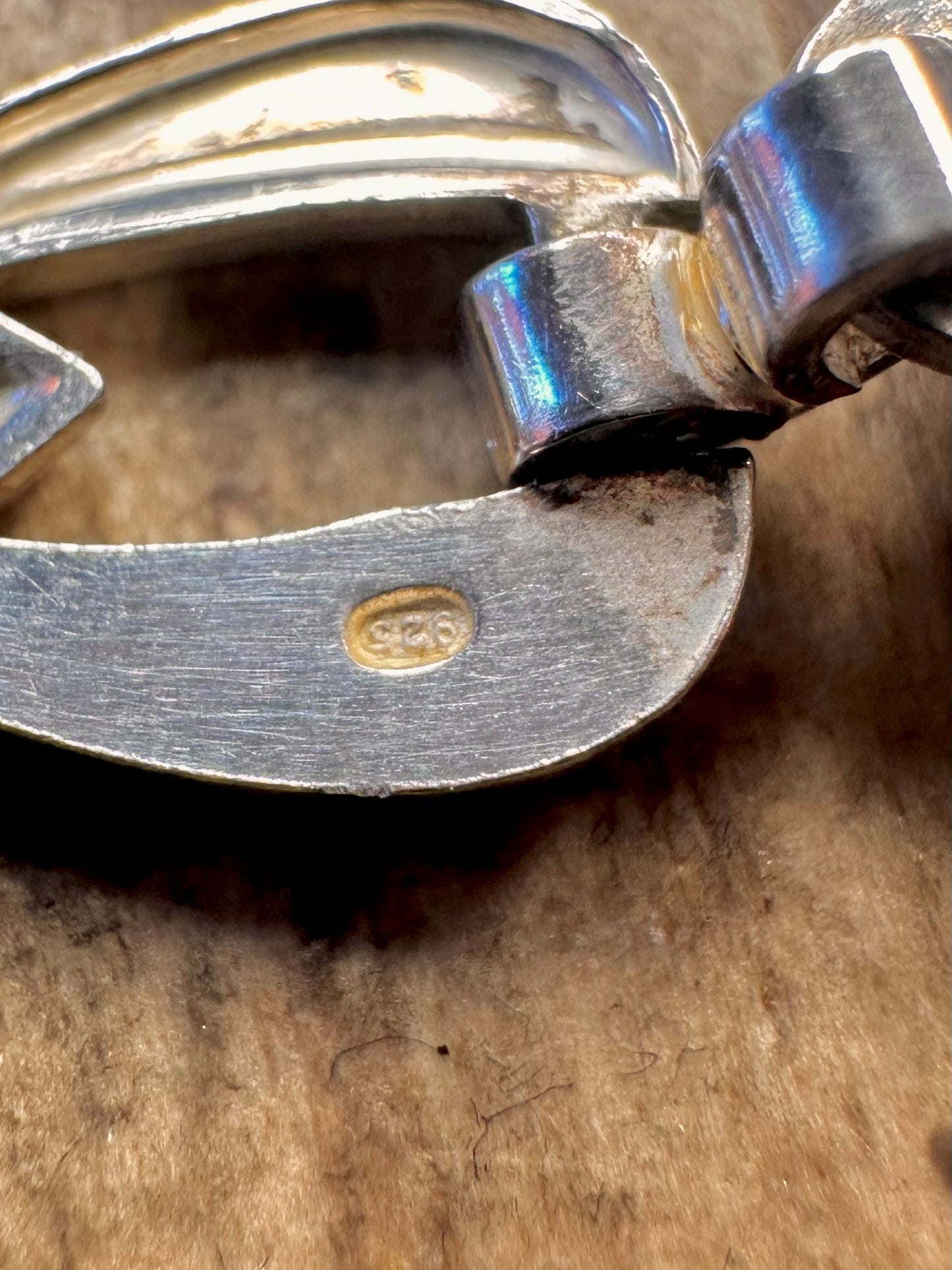 Orange Topaz 1977 Unique Link Maker K&L 925 Sterling Silver 9 inch Bracelet