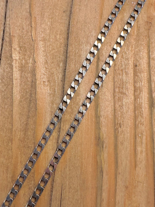 Curb Chain 1990 Italy 925 Sterling Silver 20 inch Necklace