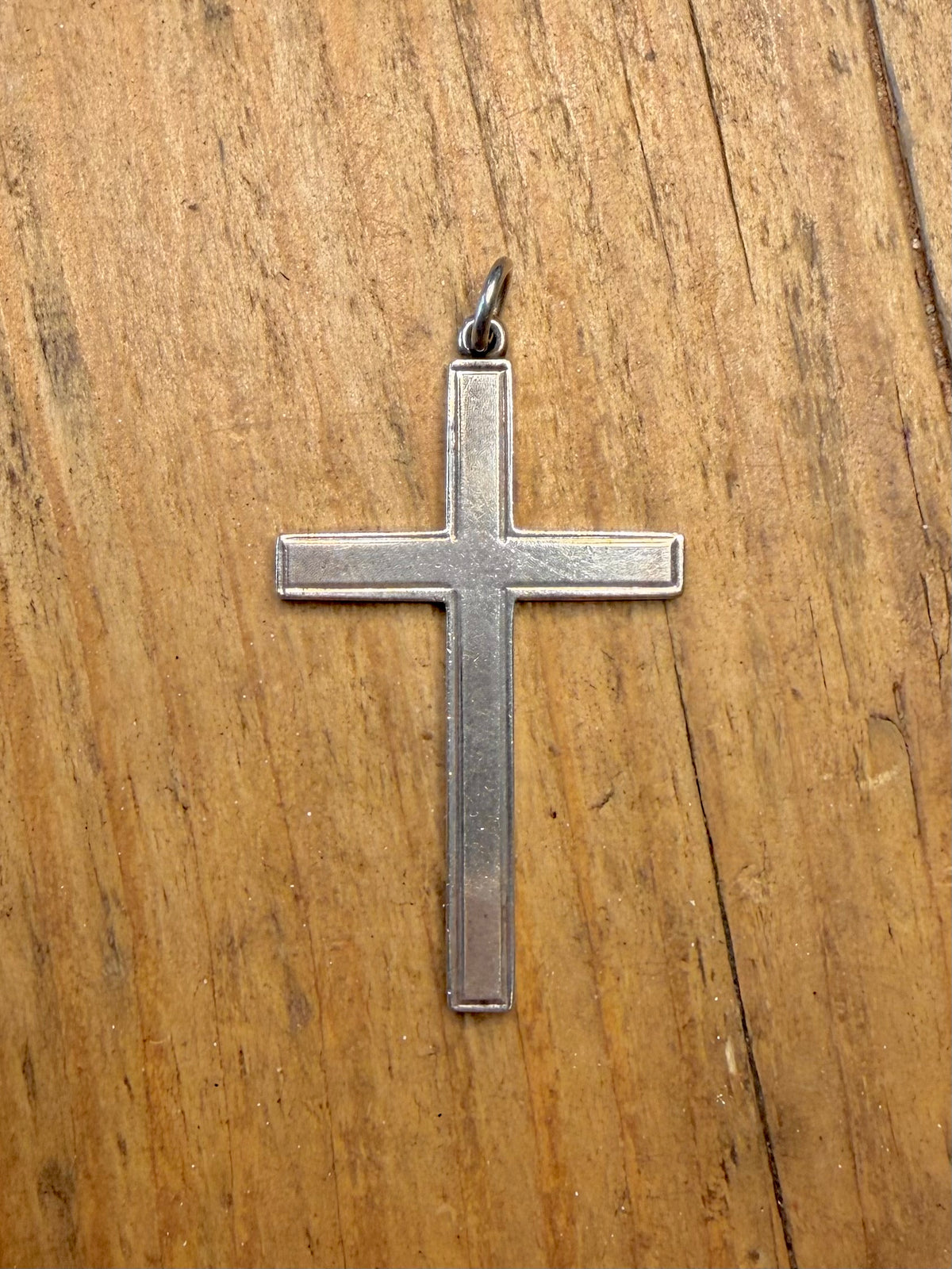 Large Cross 1978 Hallmarked 925 Sterling Silver Pendant