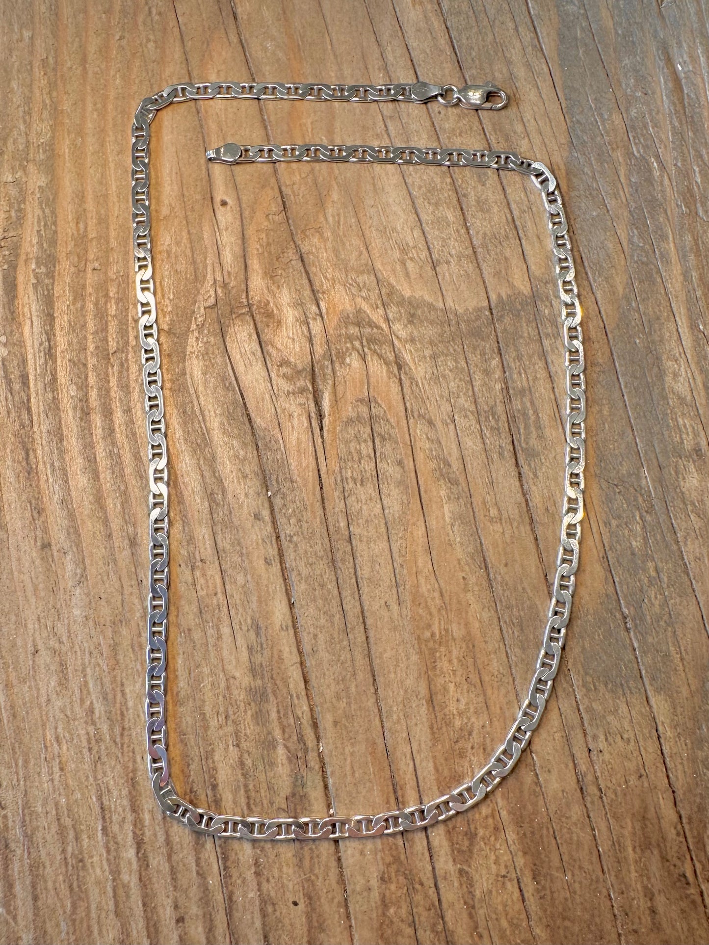 Mariner Anchor Link 925 Sterling Silver 18 inch Necklace