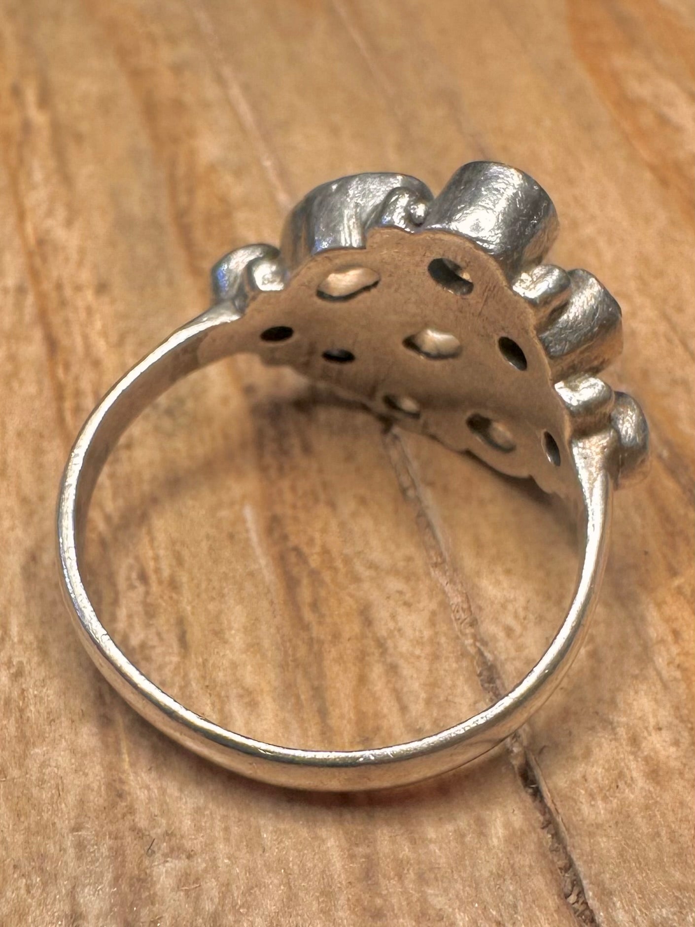 Vintage Moonstone and Amethyst 925 Sterling Silver Size R Ring