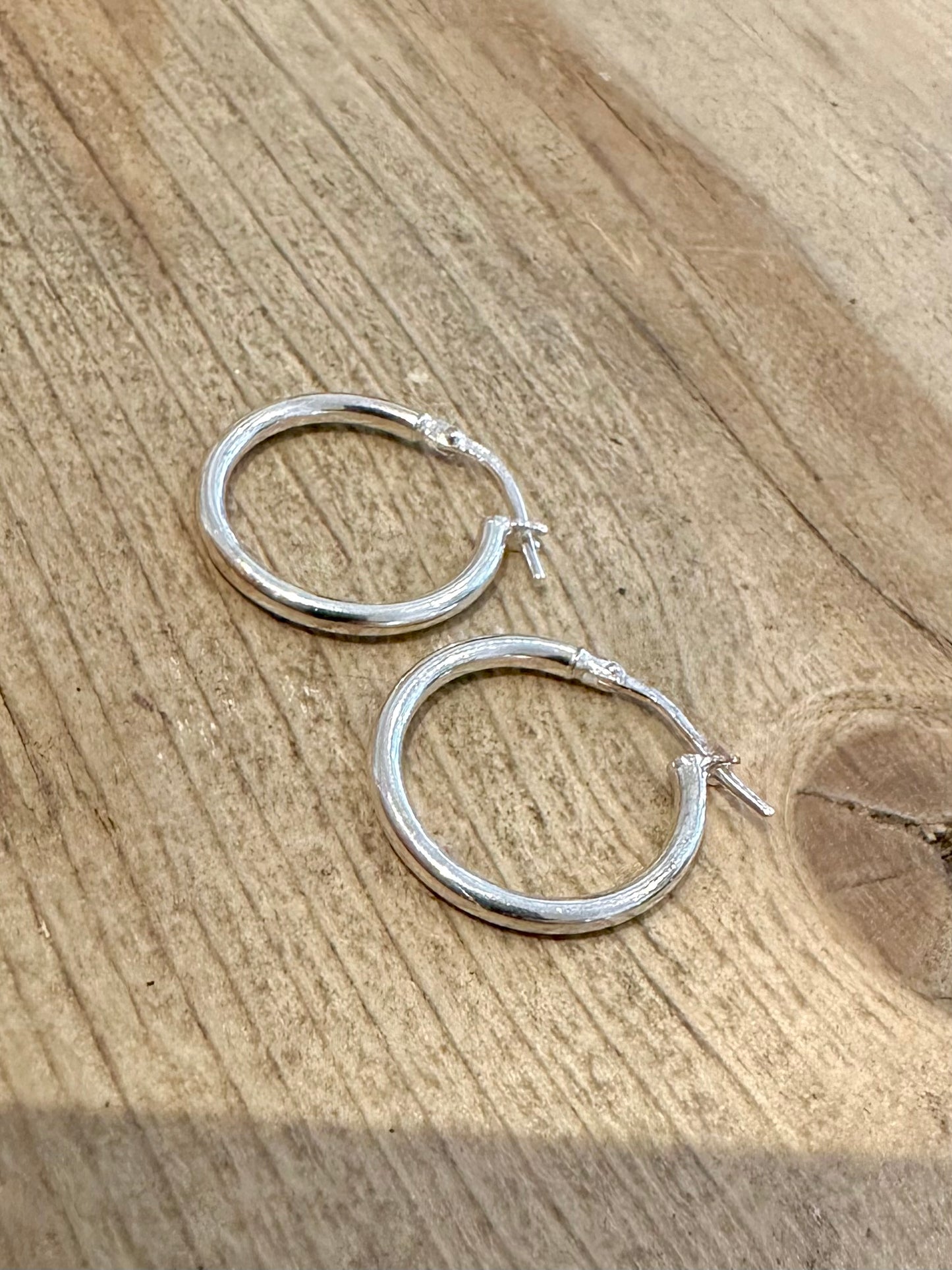 Modern Simple Hoops 925 Silver Earrings