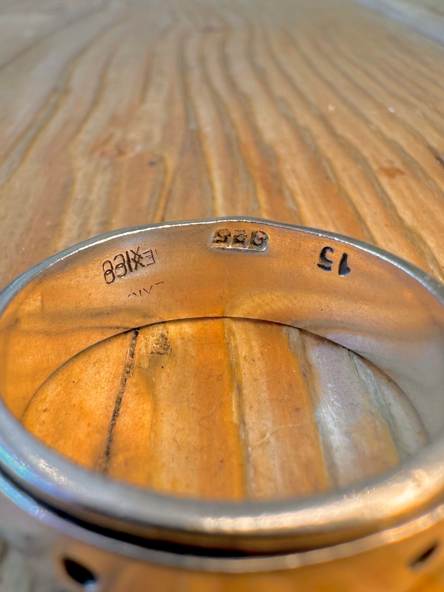Spinner Band Circle Cut Out 925 Sterling Silver Size Z+5 Ring