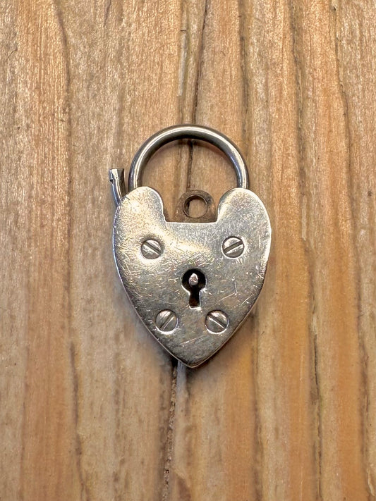 Vintage Gorge Jensen Heart Padlock 925 Sterling Silver Pendant