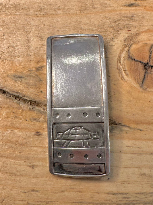 Vintage UFO Bar 925 Silver Brooch