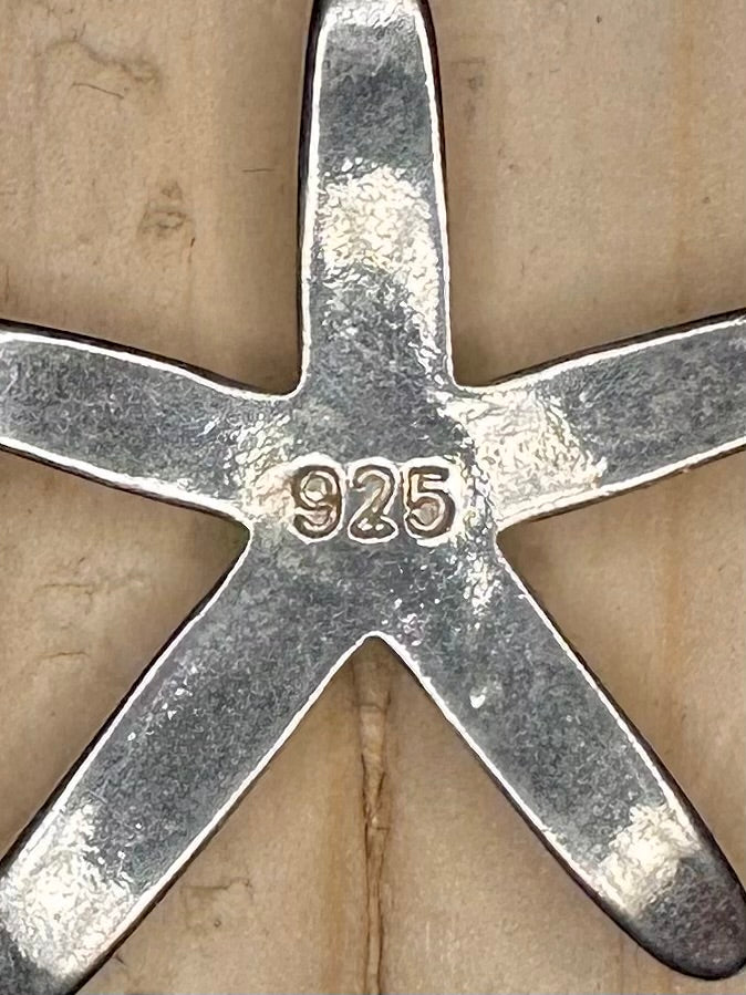 Abstract Starfish 925 Sterling Silver Pendant