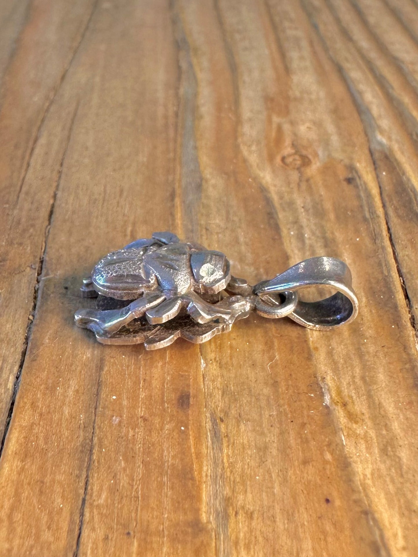 Egyptian Scarab Beetle 925 Sterling Silver Pendant