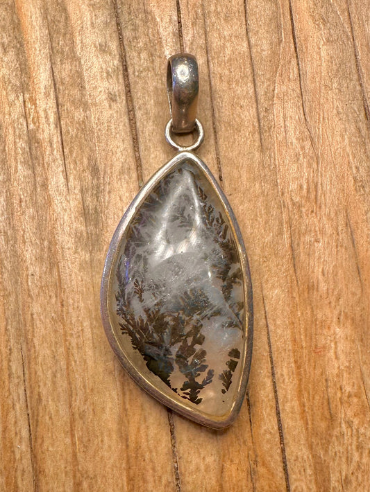 Vintage Dendritic 925 Sterling Silver Pendant