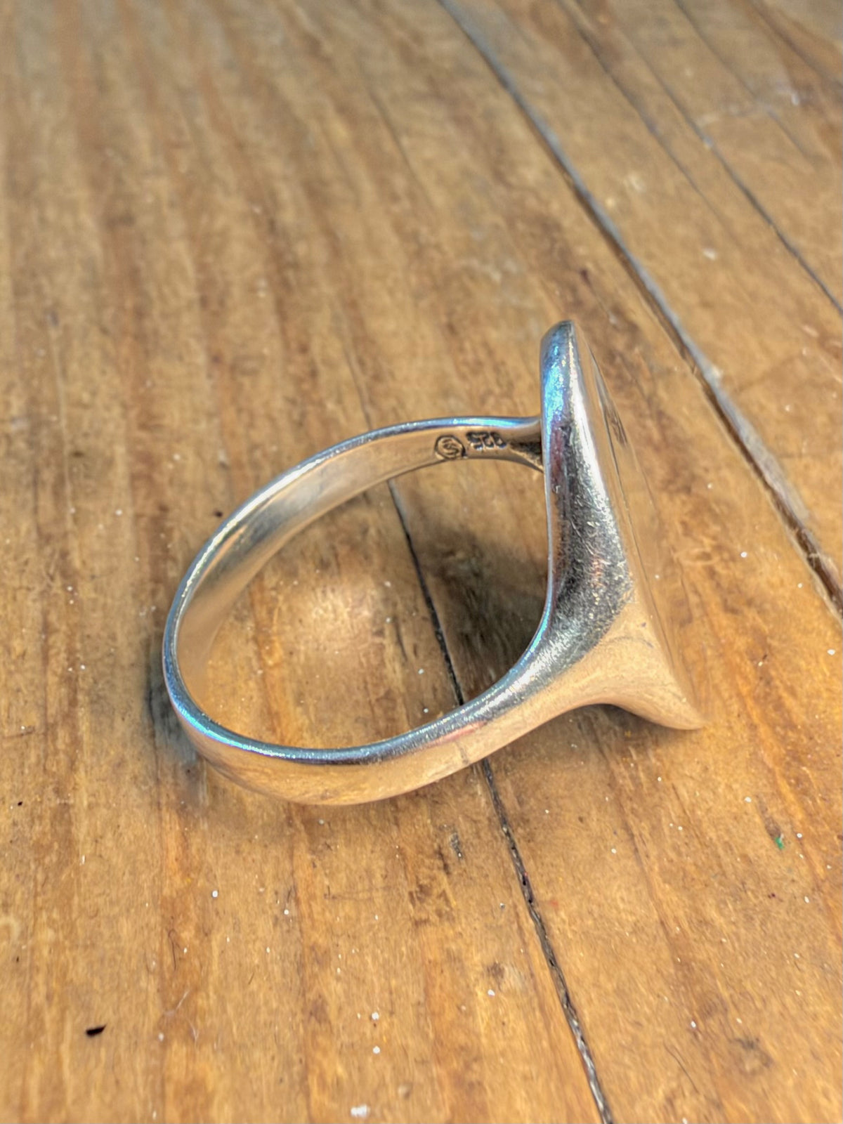 Oval Signet 925 Sterling Silver Size U1/2 Ring