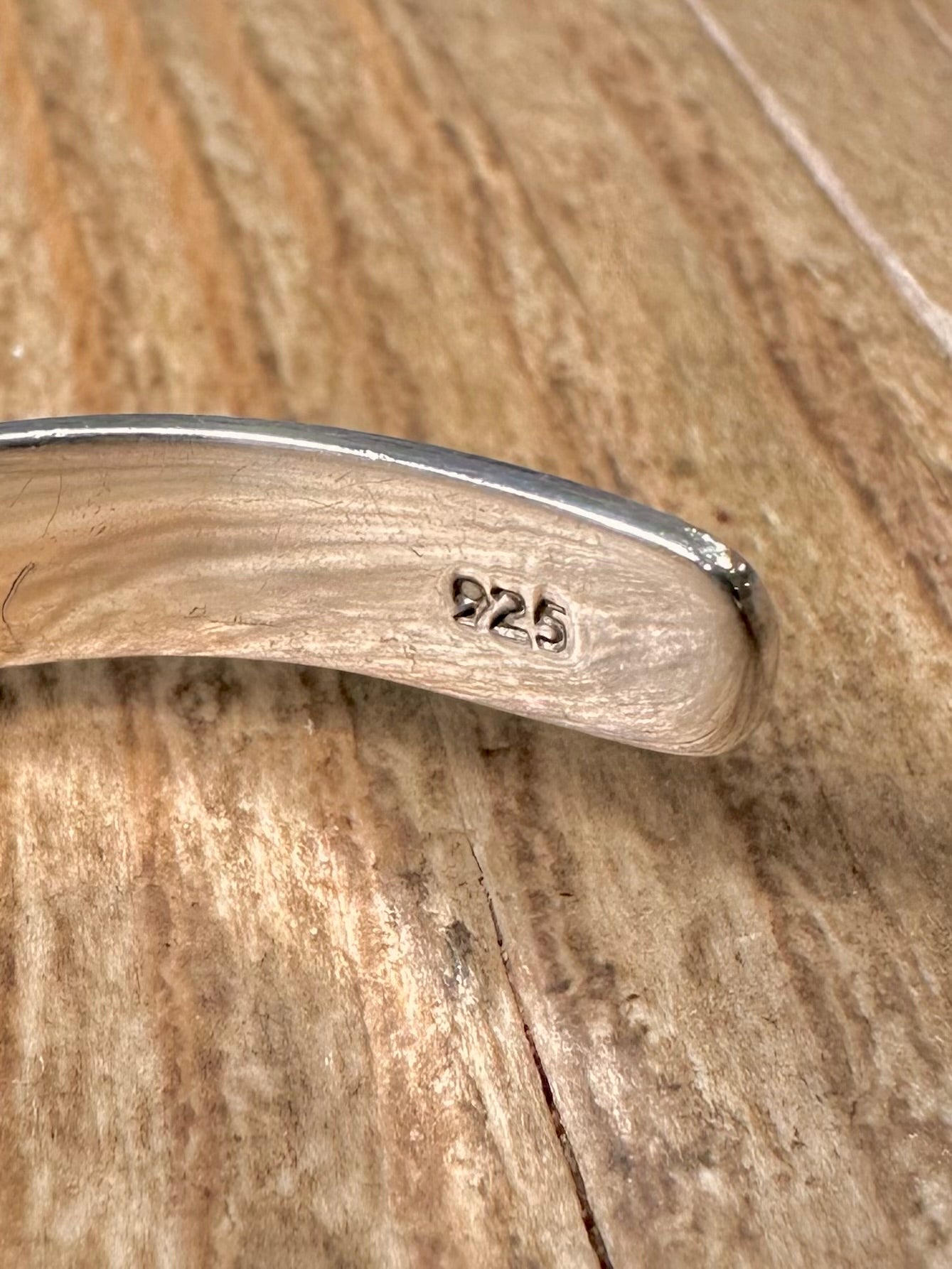 Modernist Contemporary Shaped Cuff 925 Sterling Silver Bangle