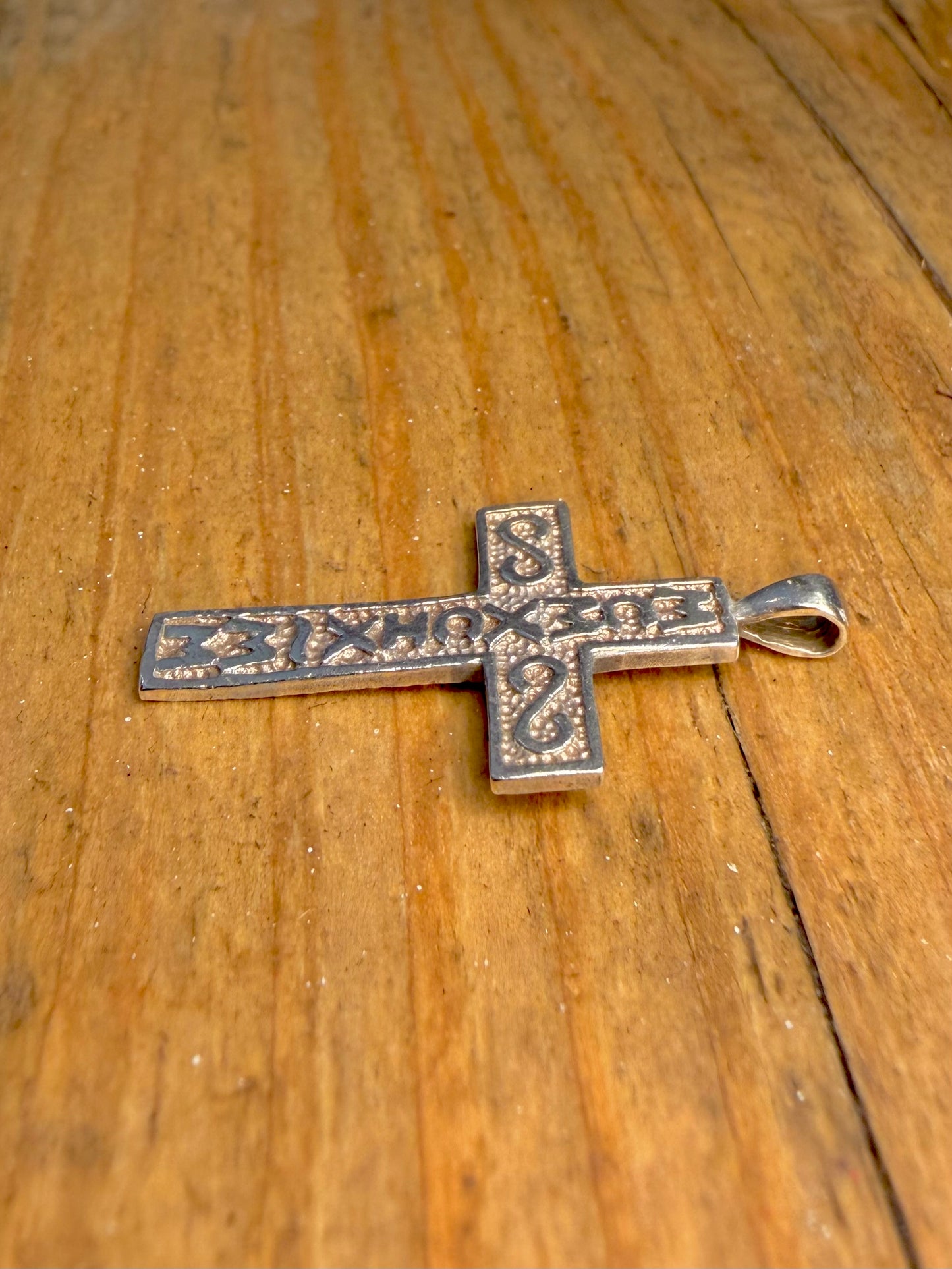 Orthodox Christian Greek Cross 925 Sterling Silver Pendant