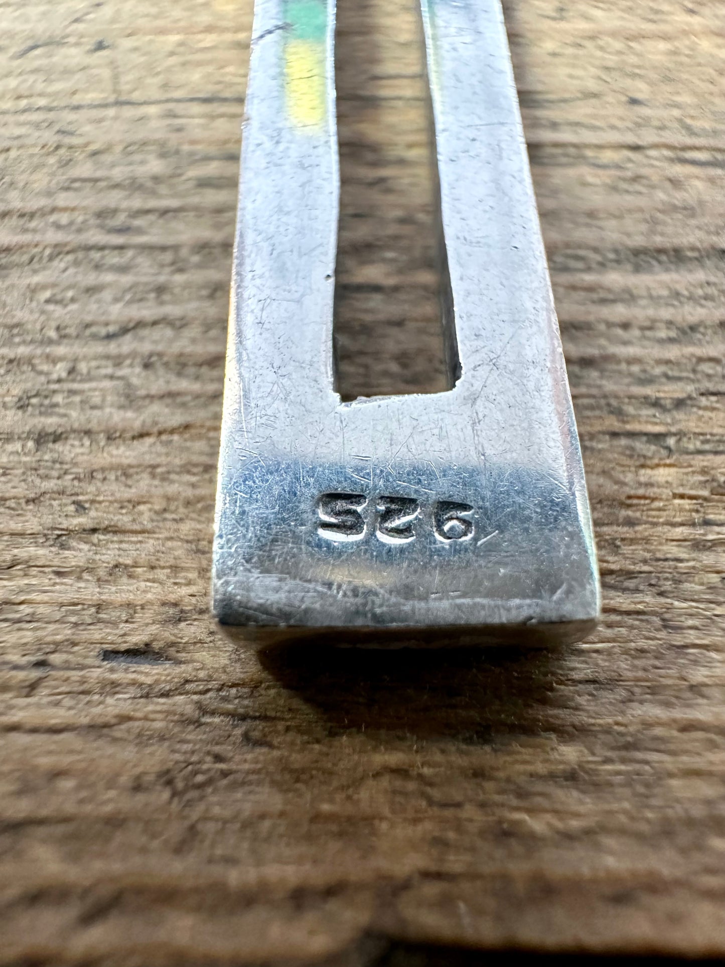 Modernist Rectangle Bar 925 Silver Pendant