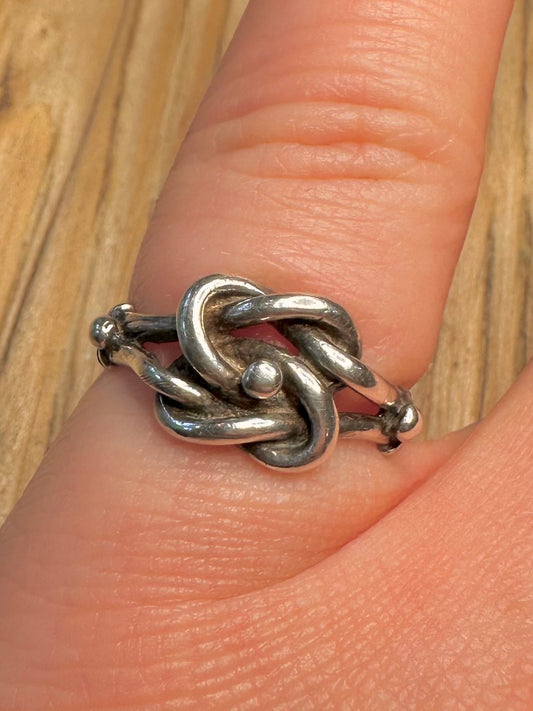 Vintage Celtic Knot 925 Sterling Silver Size L Ring