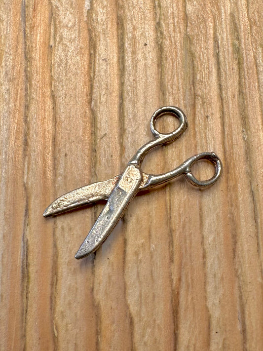 Vintage Scissors 925 Sterling Silver Charm Pendant