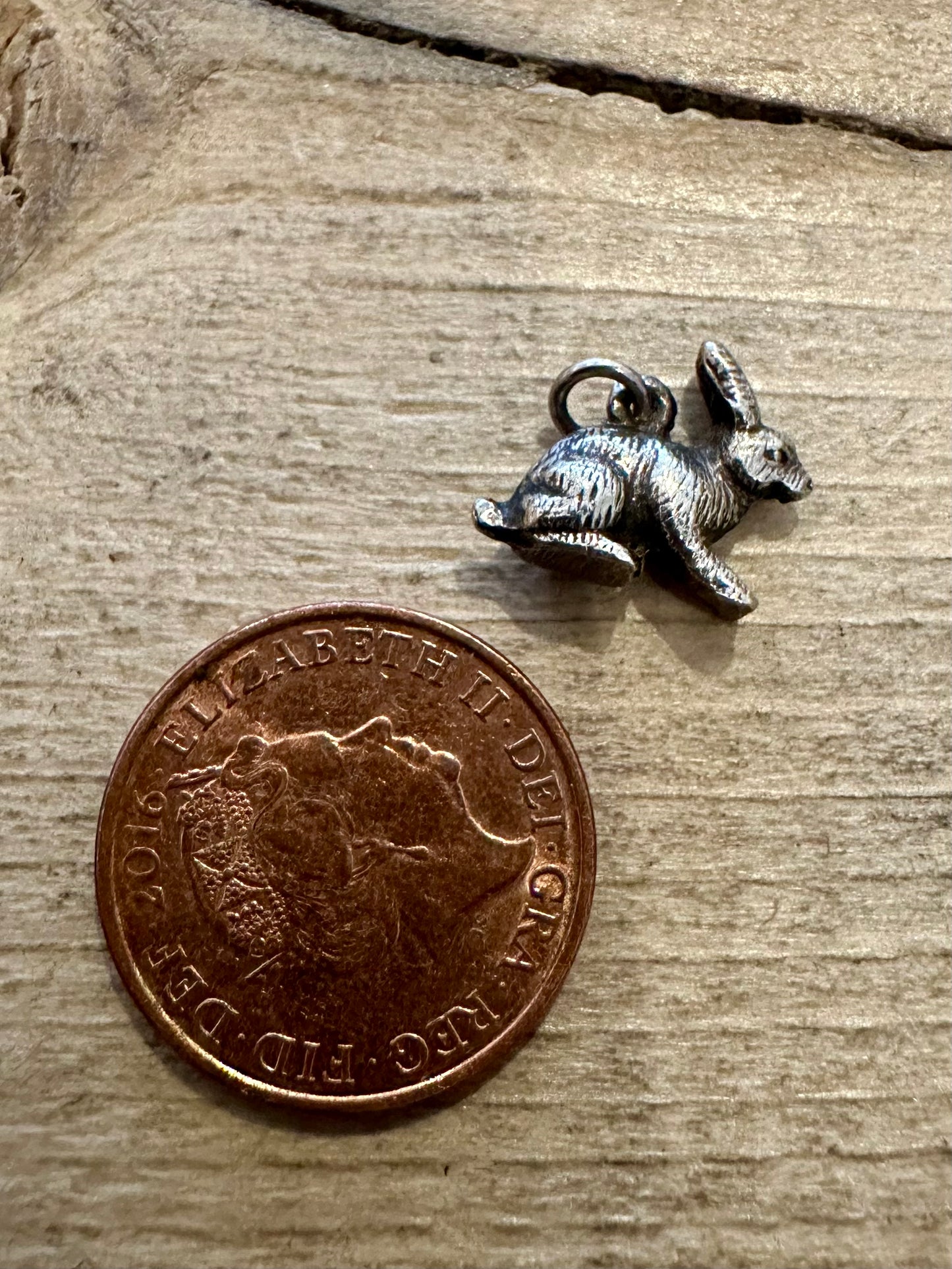 Vintage Rabbit 925 Silver Charm Pendant