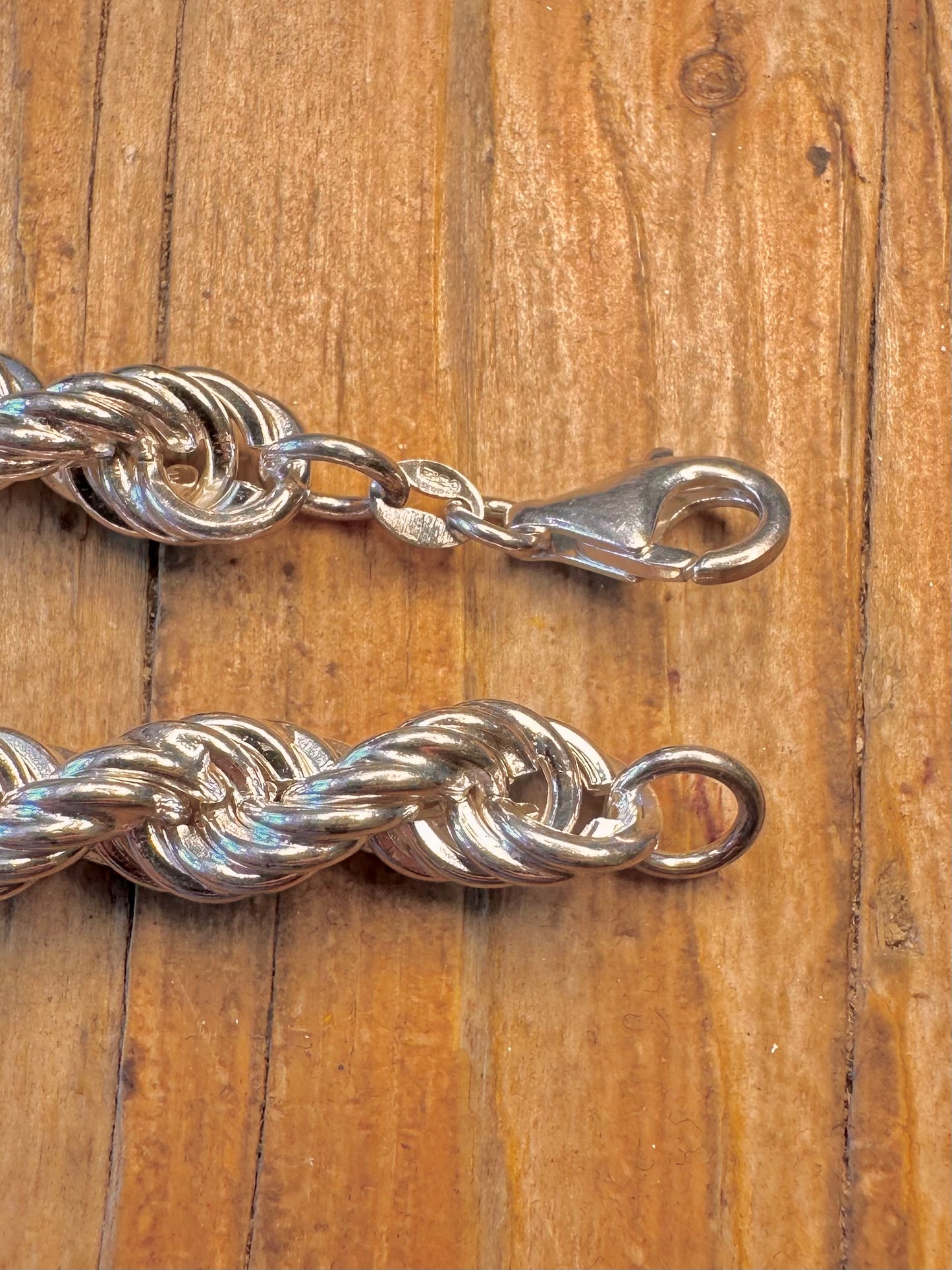 Chunky Rope Chain 925 Sterling Silver 19.5 inch Necklace