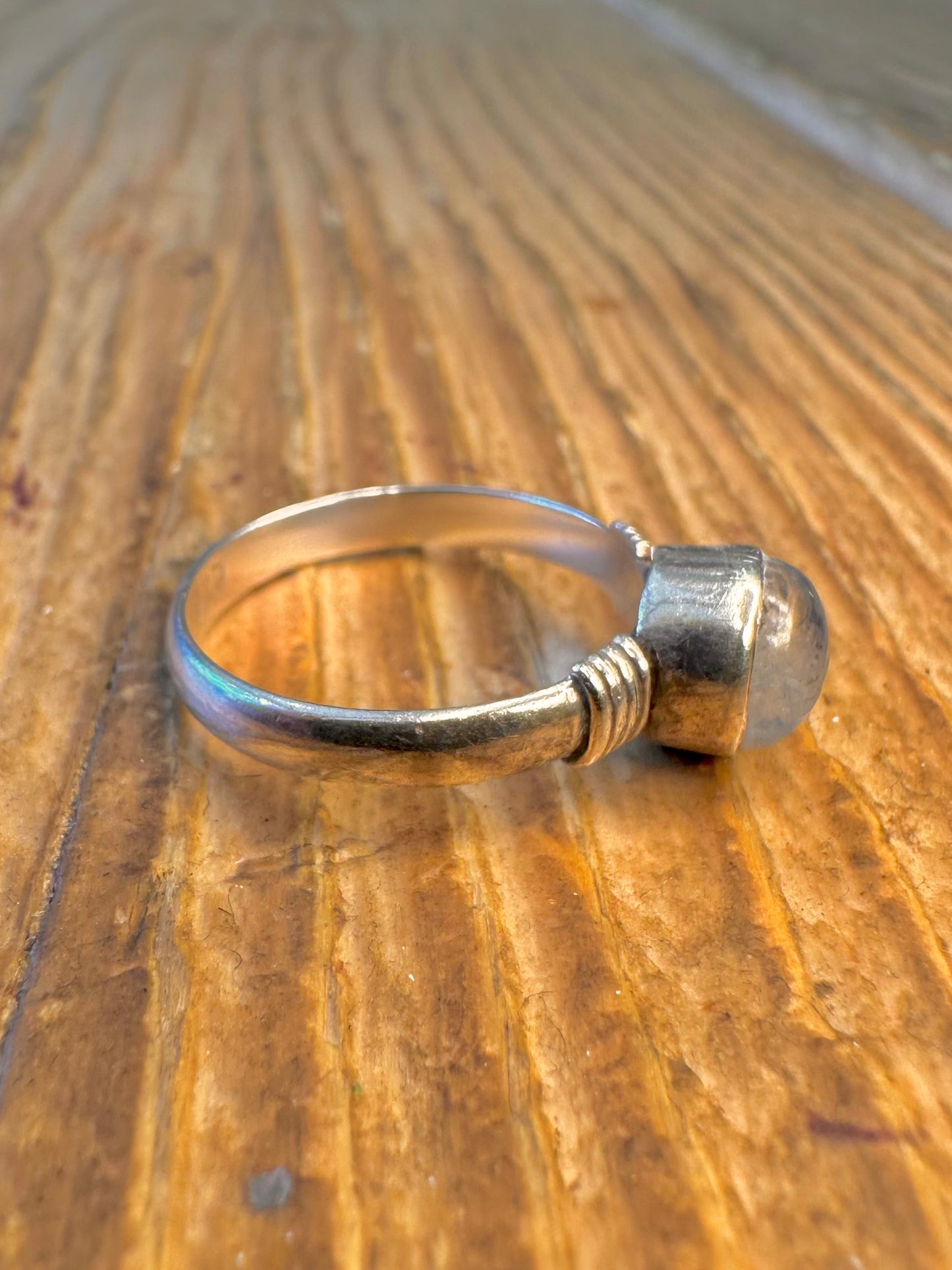 Moonstone 925 Sterling Silver Size N Ring