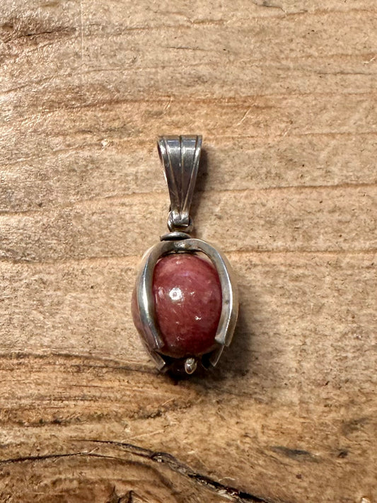 Vintage 1976 Agate Ball Claw 925 Silver Pendant