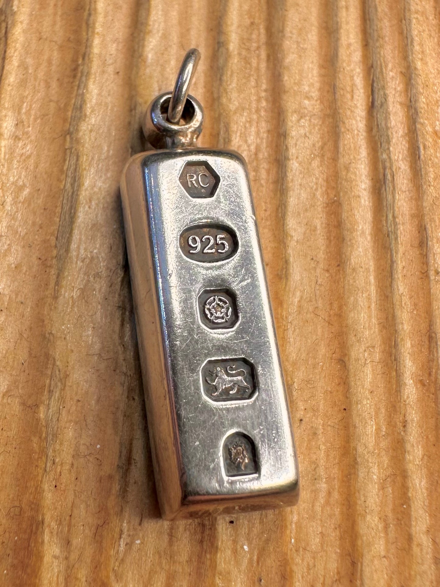 Ingot Maker RC Sheffield 925 Sterling Silver Pendant
